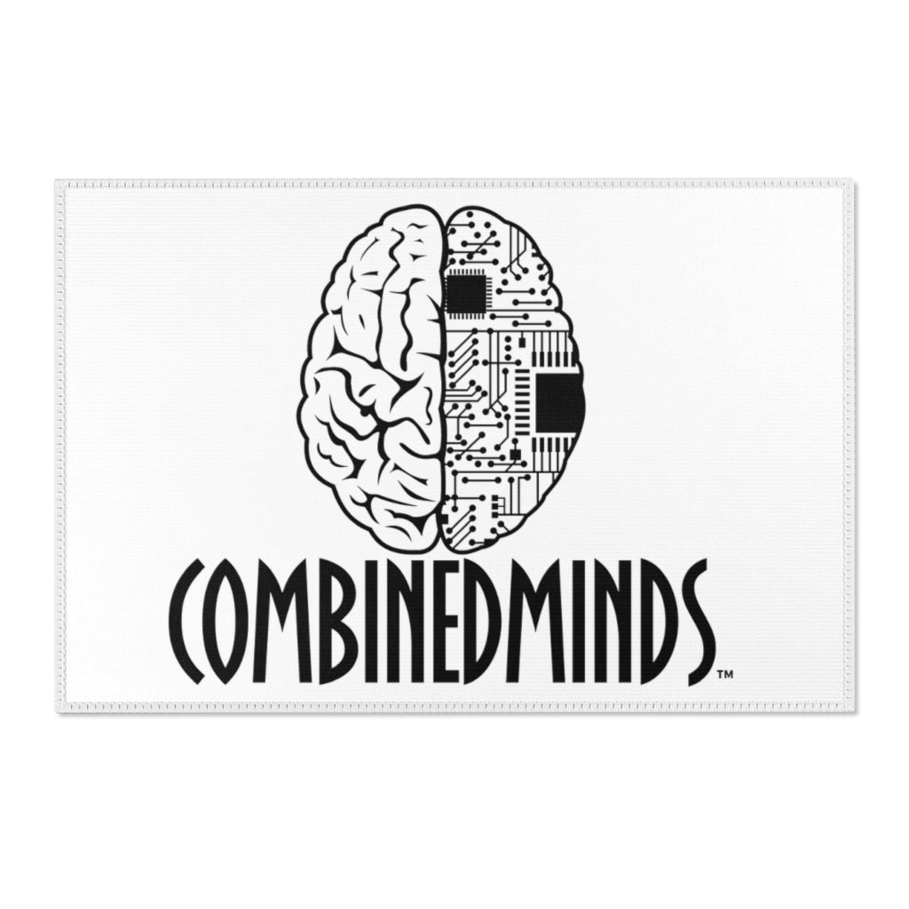 CombinedMinds Area Rugs - Black Logo White