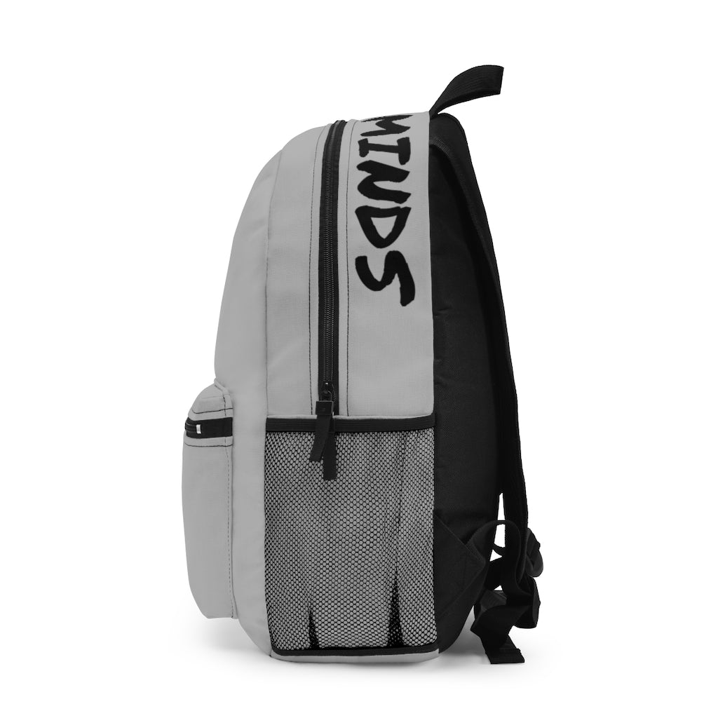 CombinedMinds Backpack - Light Grey Black Logo
