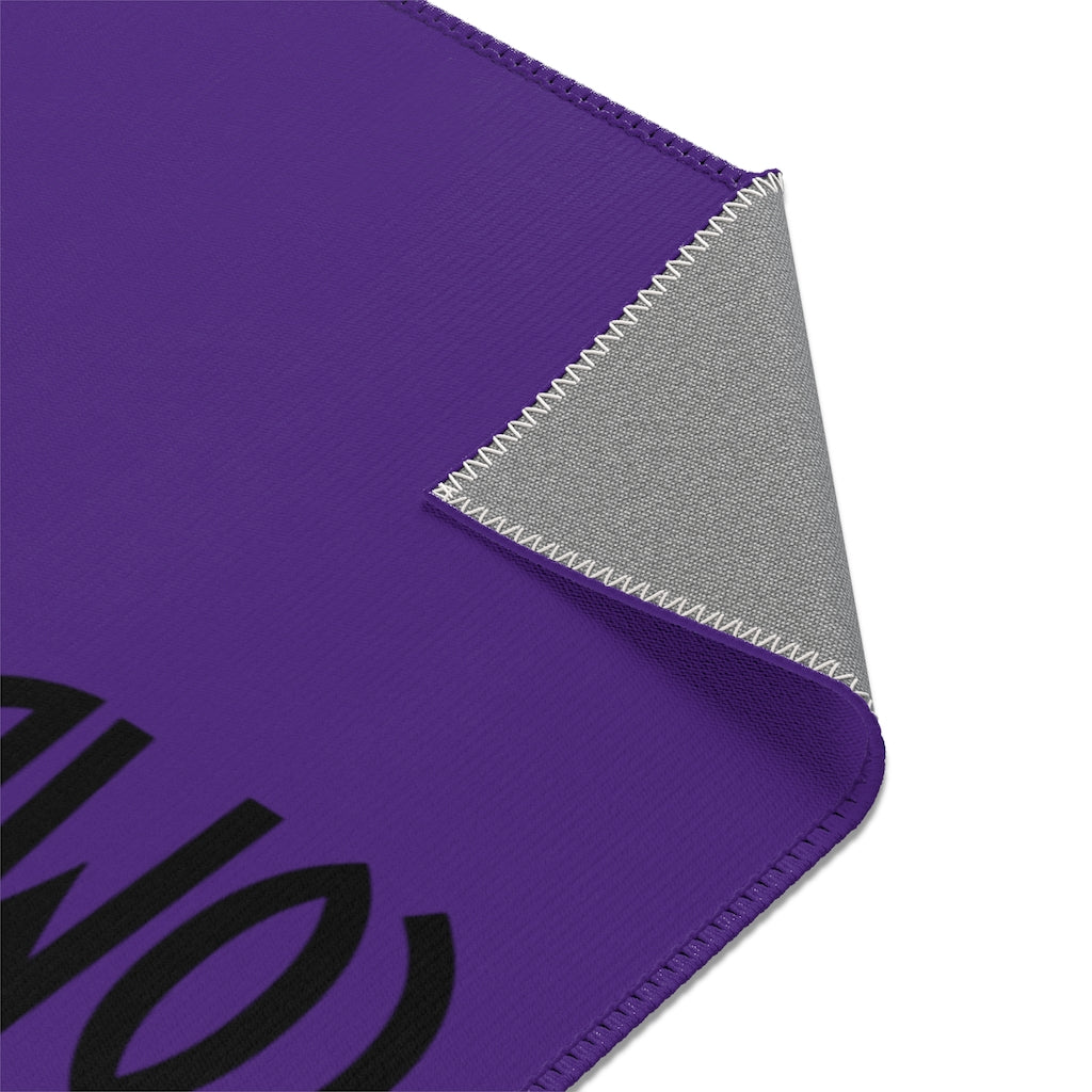 CombinedMinds Area Rugs - Black Logo Purple