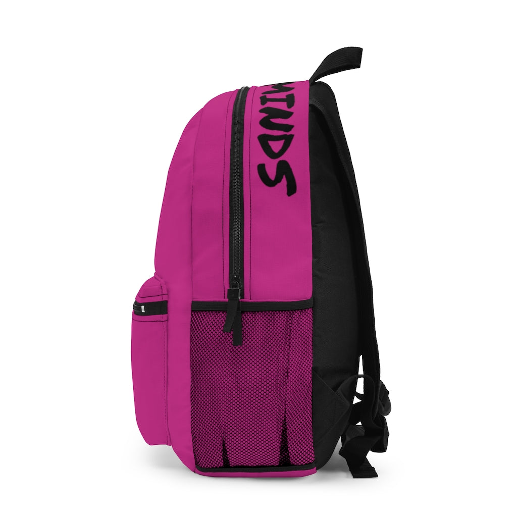CombinedMinds Backpack - Pink Black Logo