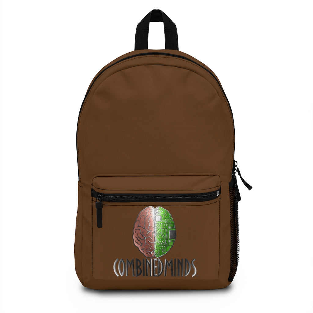 CombinedMinds Backpack - Dark Brown Color Logo