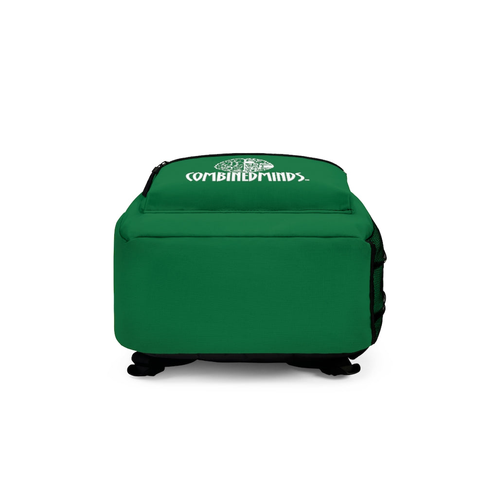 CombinedMinds Backpack - Dark Green White Logo