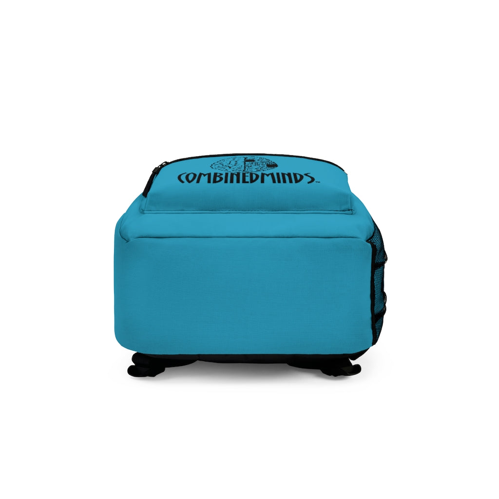 CombinedMinds Backpack - Turquoise Black Logo