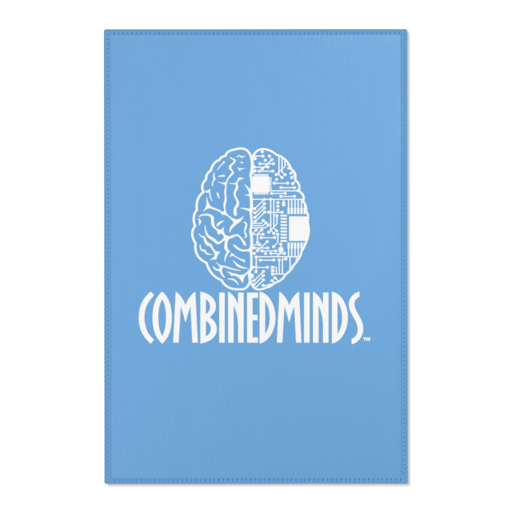 CombinedMinds Area Rugs - White Logo Light Blue