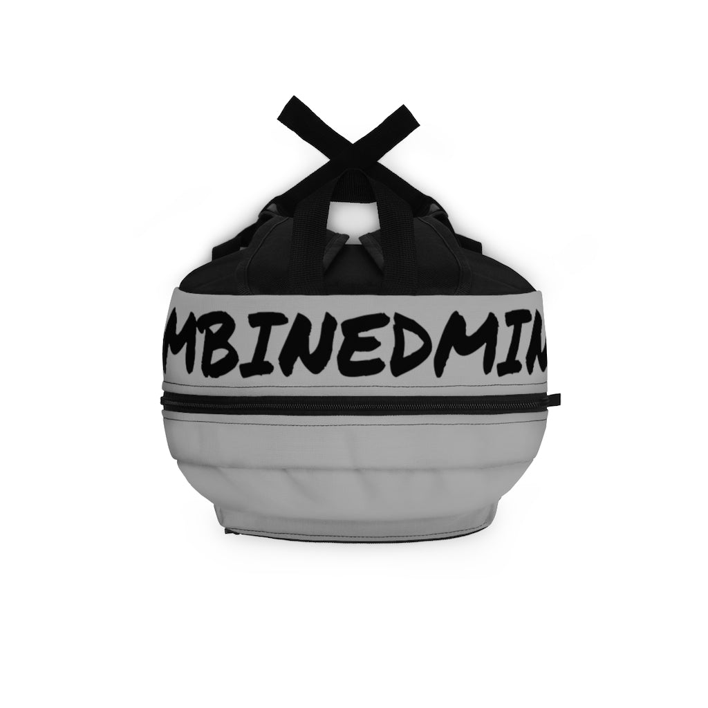 CombinedMinds Backpack - Light Grey Black Logo