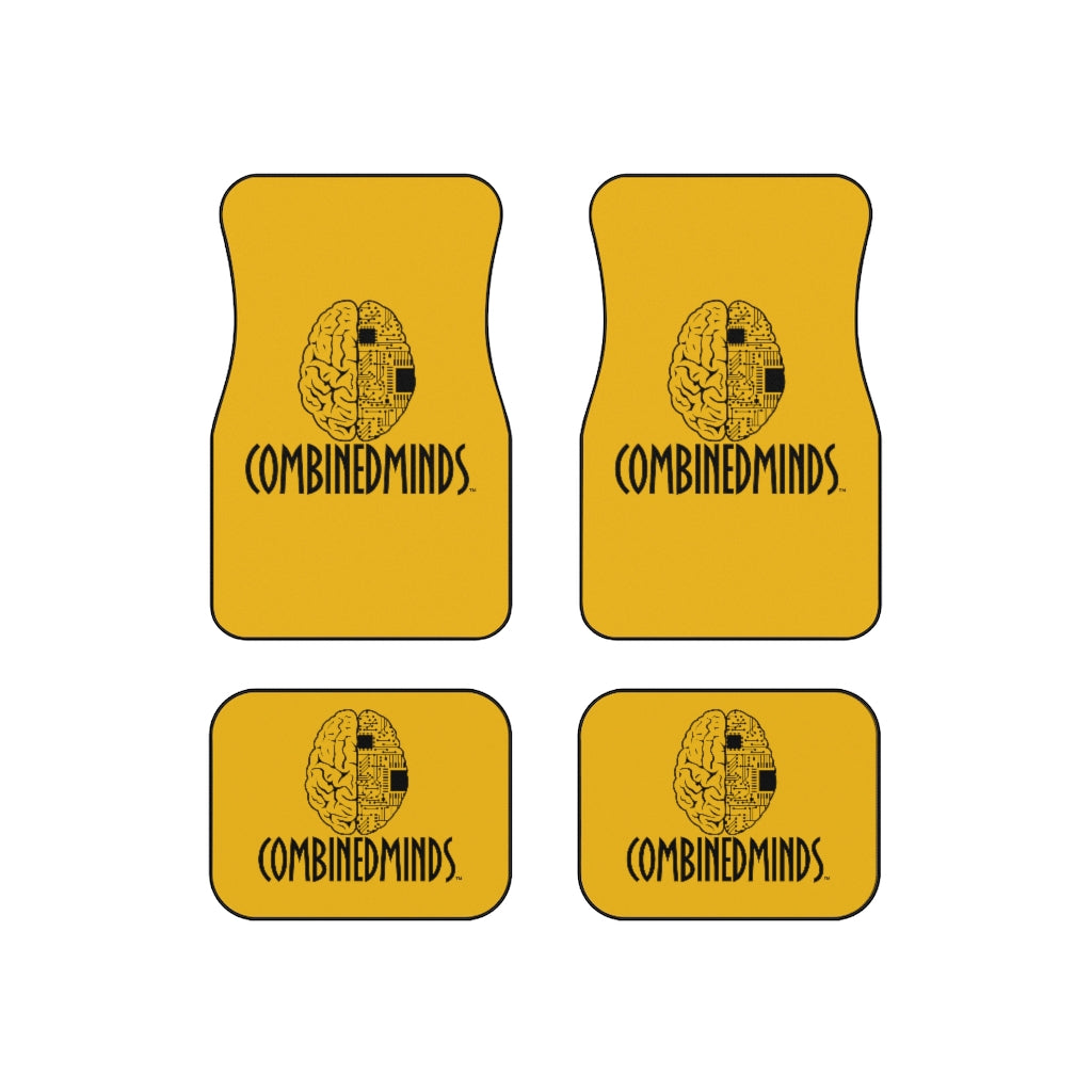 CombinedMinds Car Mats (Set of 4) - Yellow/Black