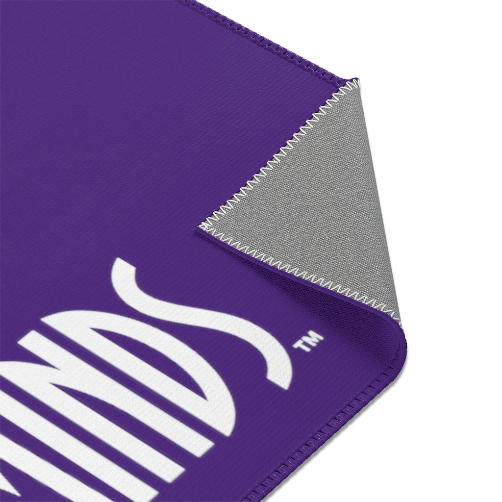 CombinedMinds Area Rugs - White Logo Purple