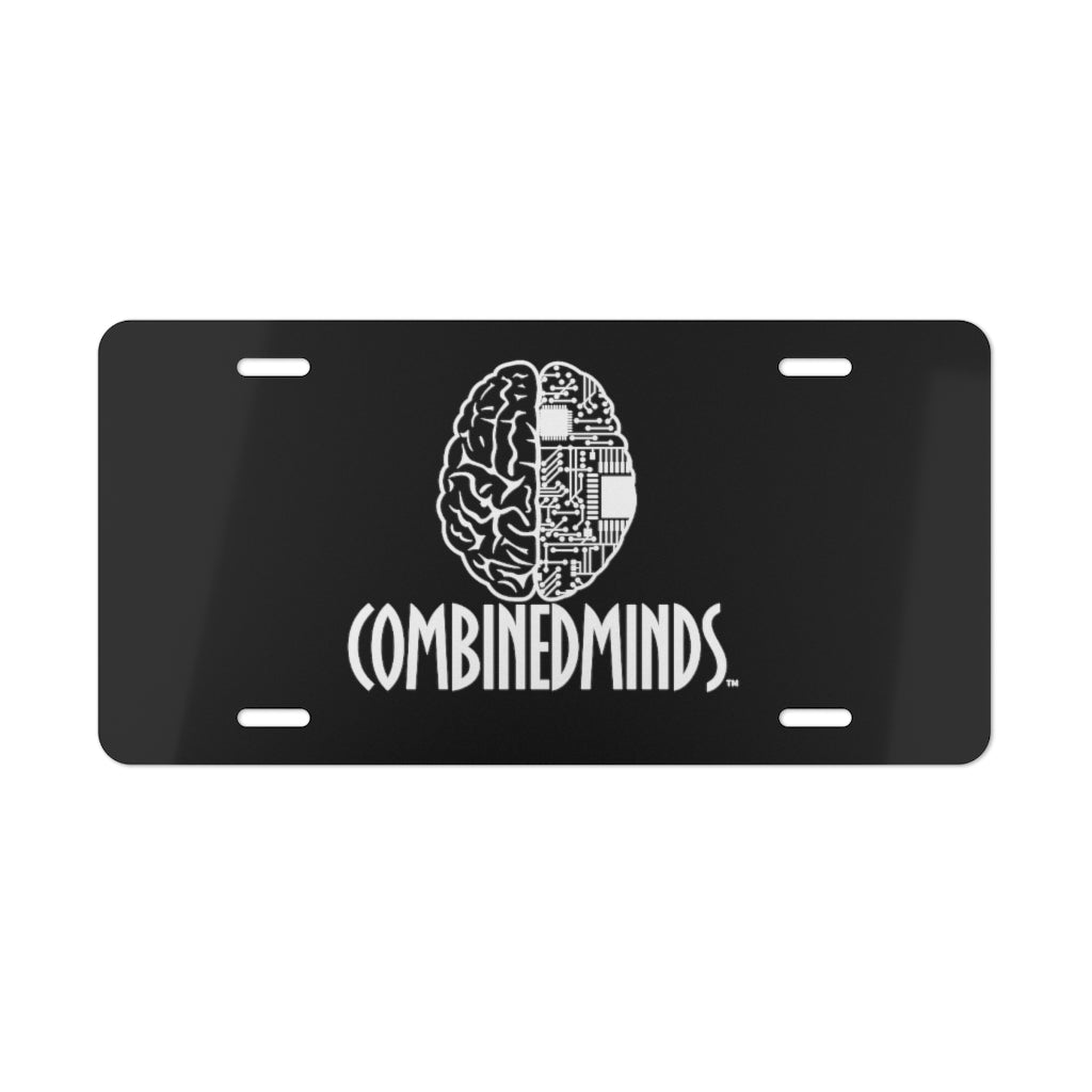 CombinedMinds Vanity Plate - Black/White Logo