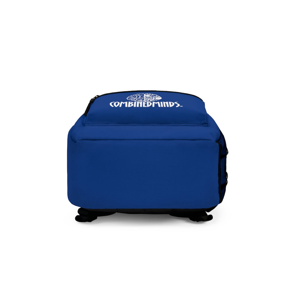 CombinedMinds Backpack - Royal Blue White Logo