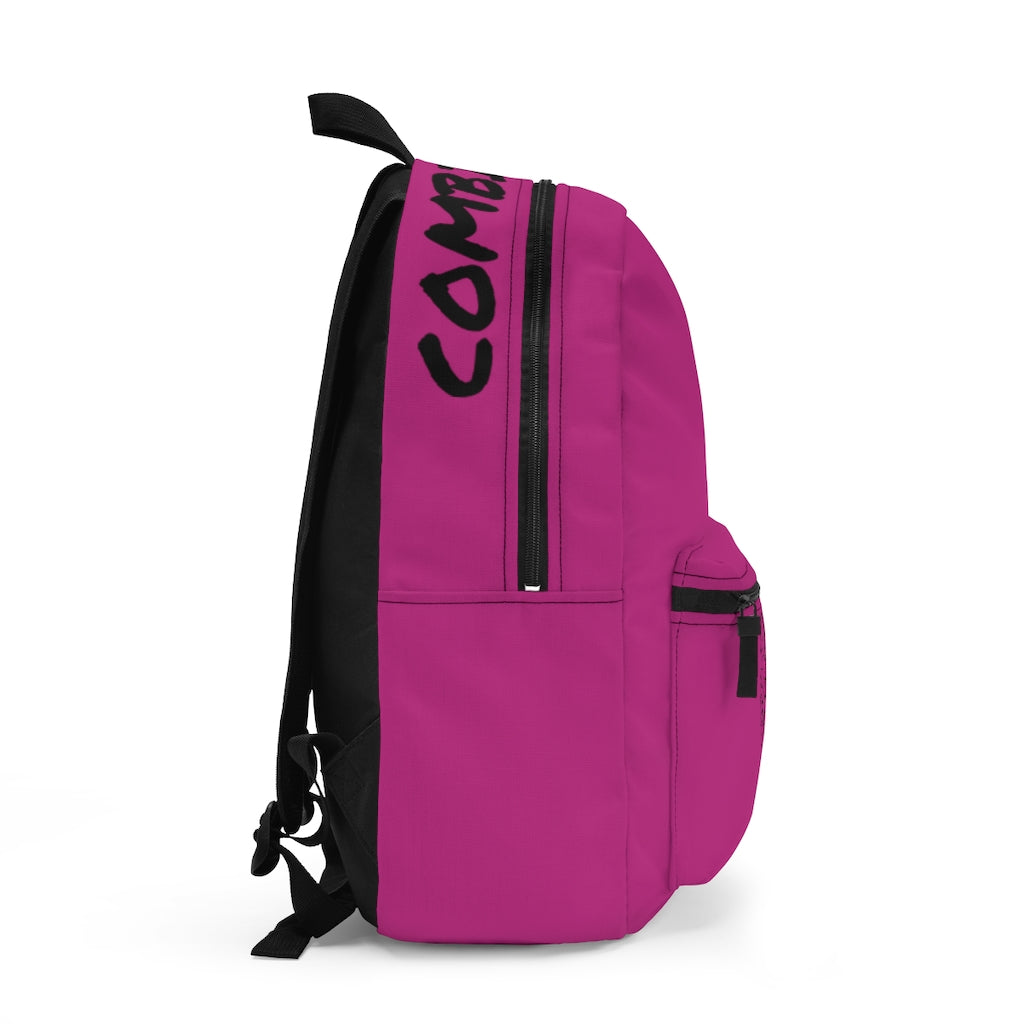 CombinedMinds Backpack - Pink Black Logo
