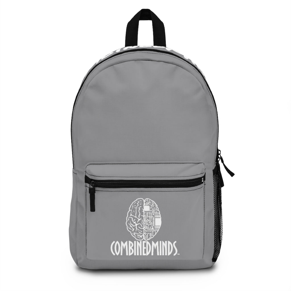 CombinedMinds Backpack - Grey White Logo