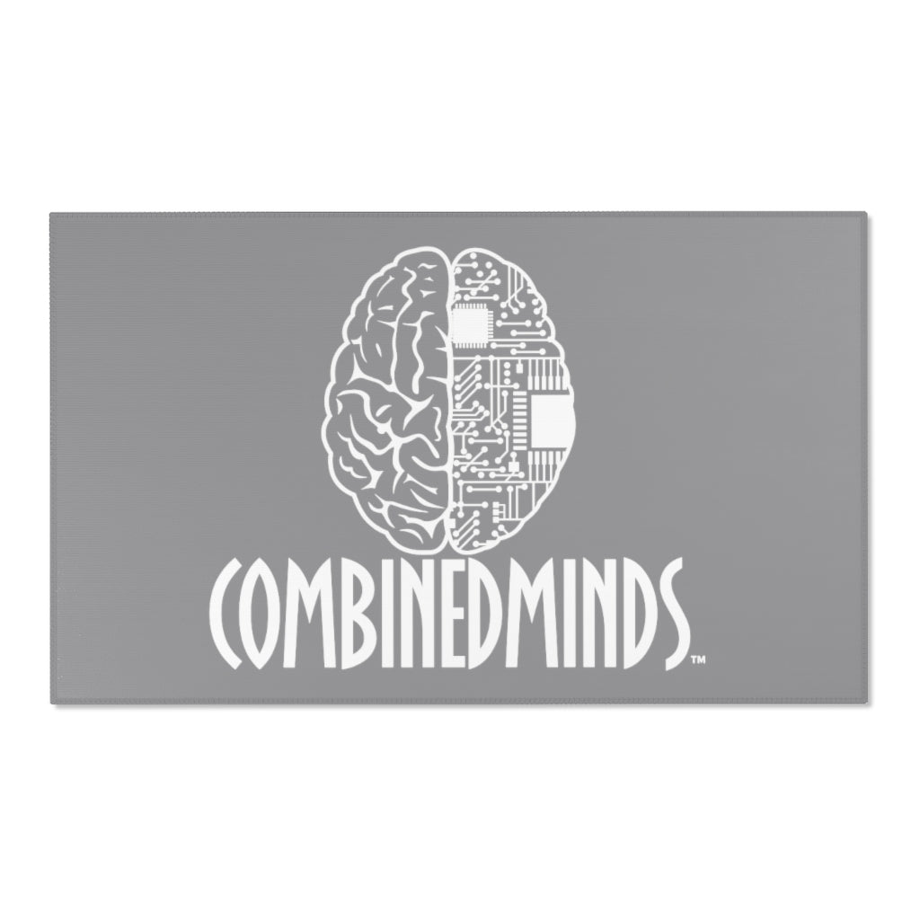 CombinedMinds Area Rugs - White Logo Grey