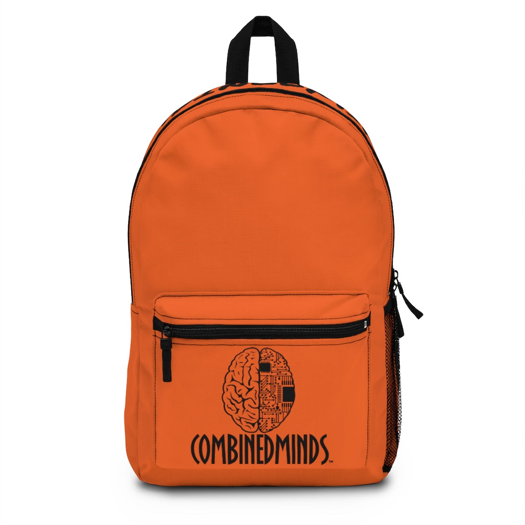 CombinedMinds Backpack - Orange Black Logo