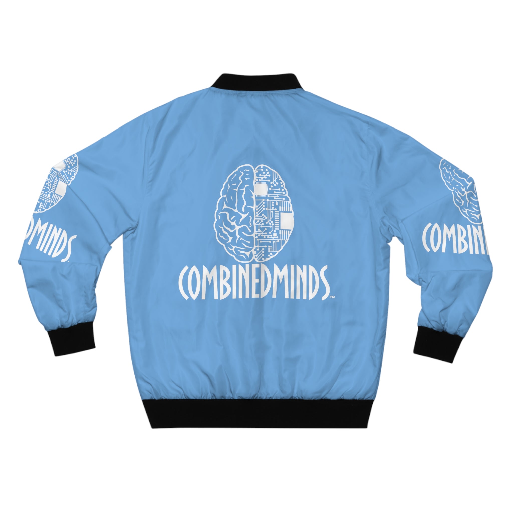 CombinedMinds Bomber Jacket - Light Blue/White Logo