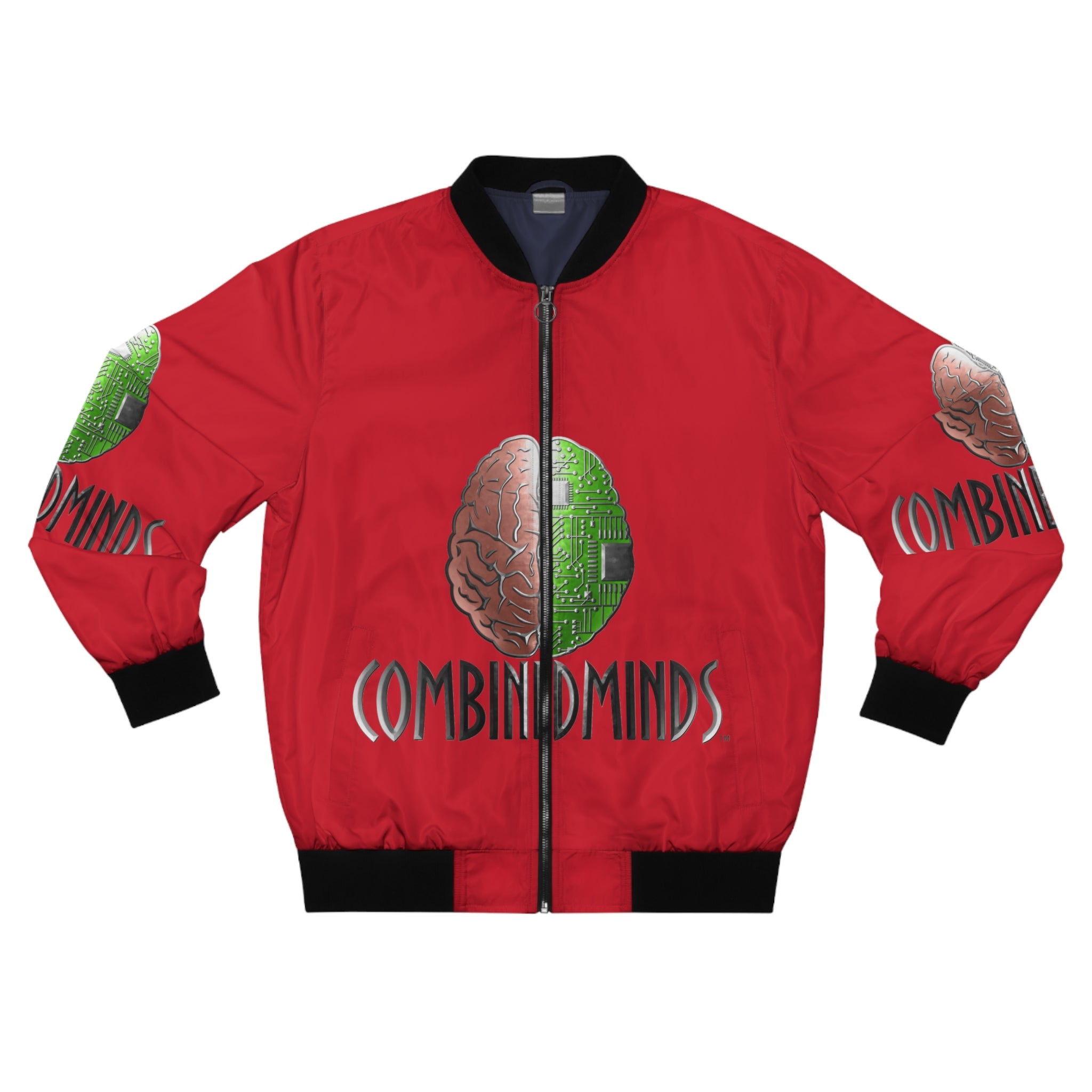CombinedMinds Bomber Jacket - Red/Color Logo