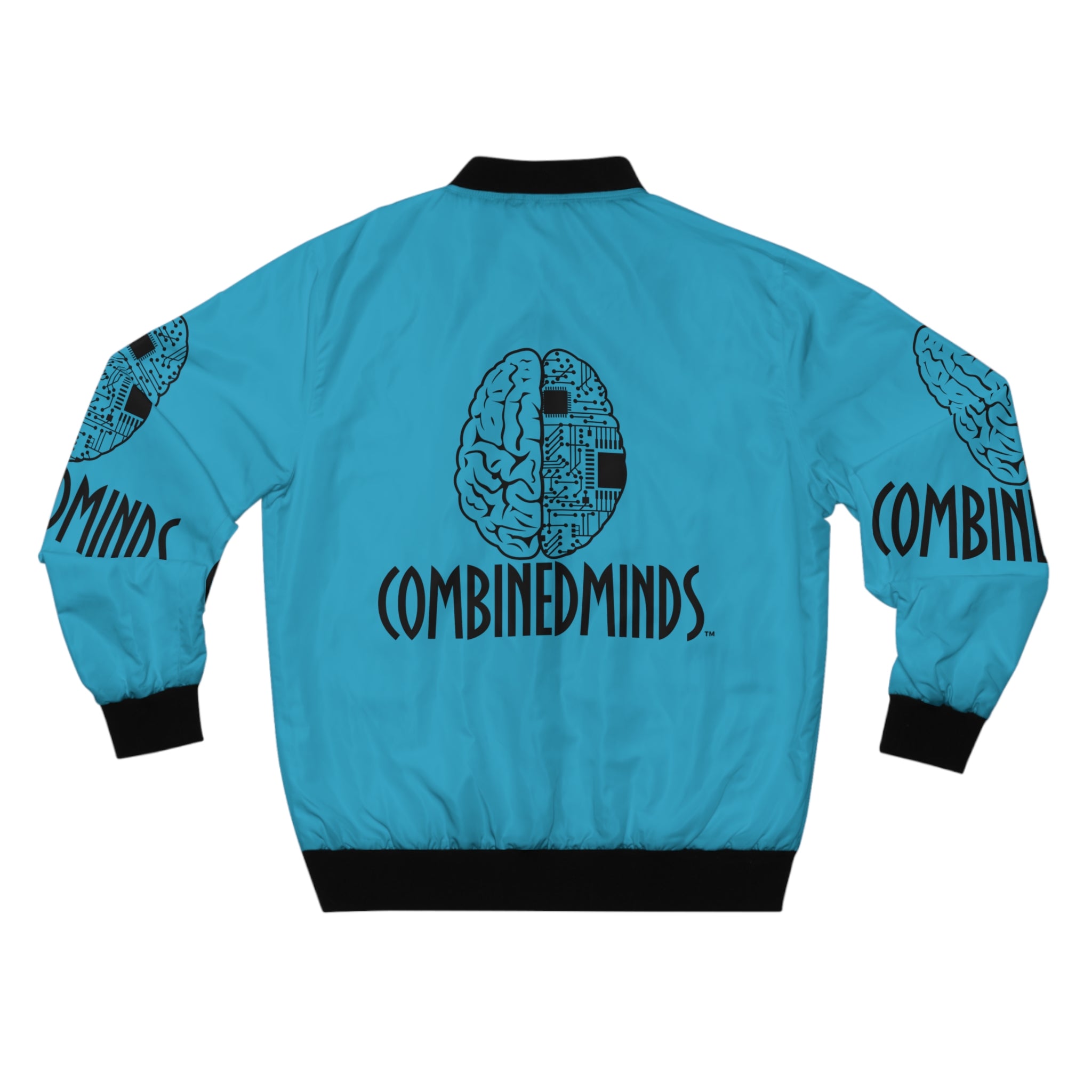 CombinedMinds Bomber Jacket - Turquoise/Black Logo