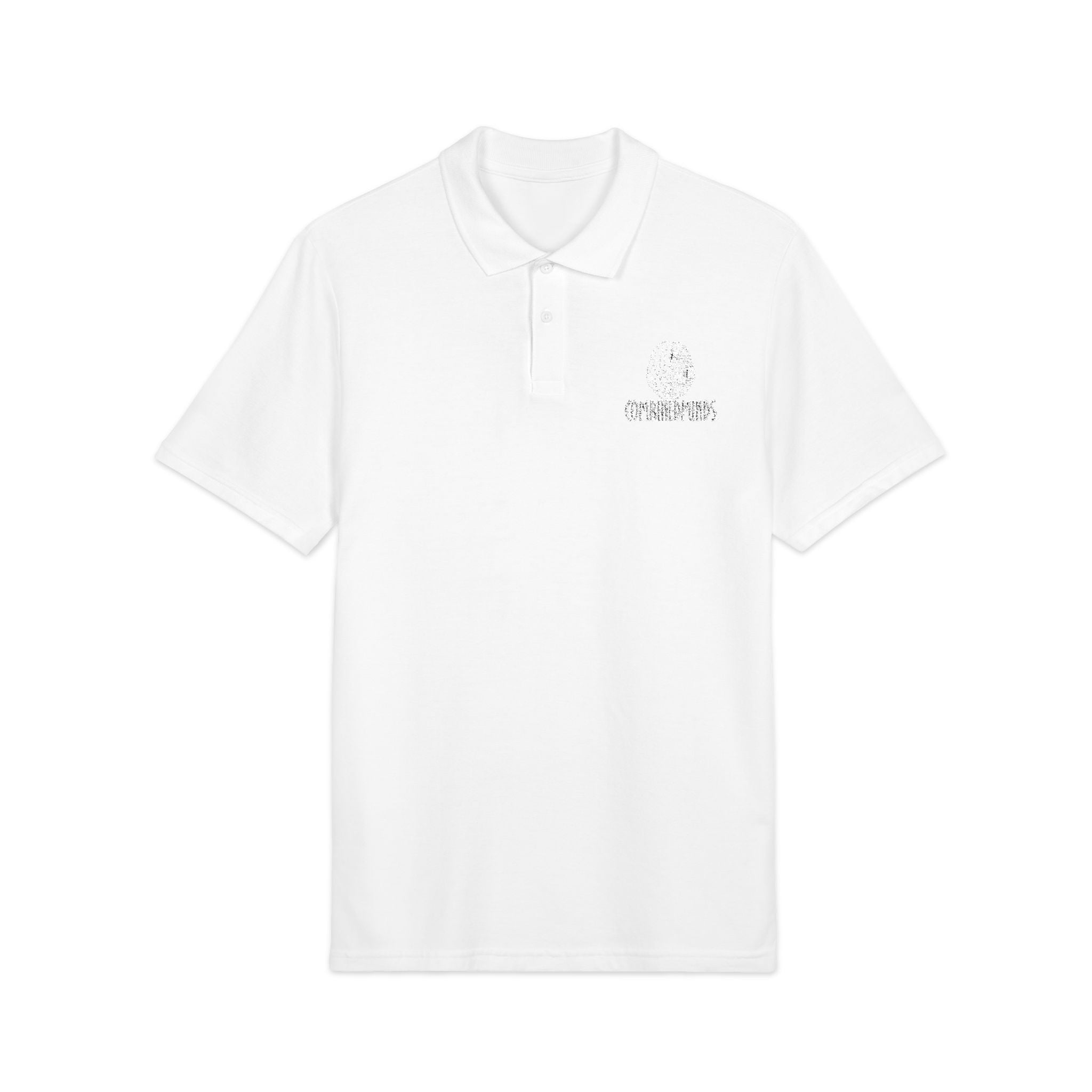 CombinedMinds Embroidered Unisex Pique Polo Shirt - White Logo