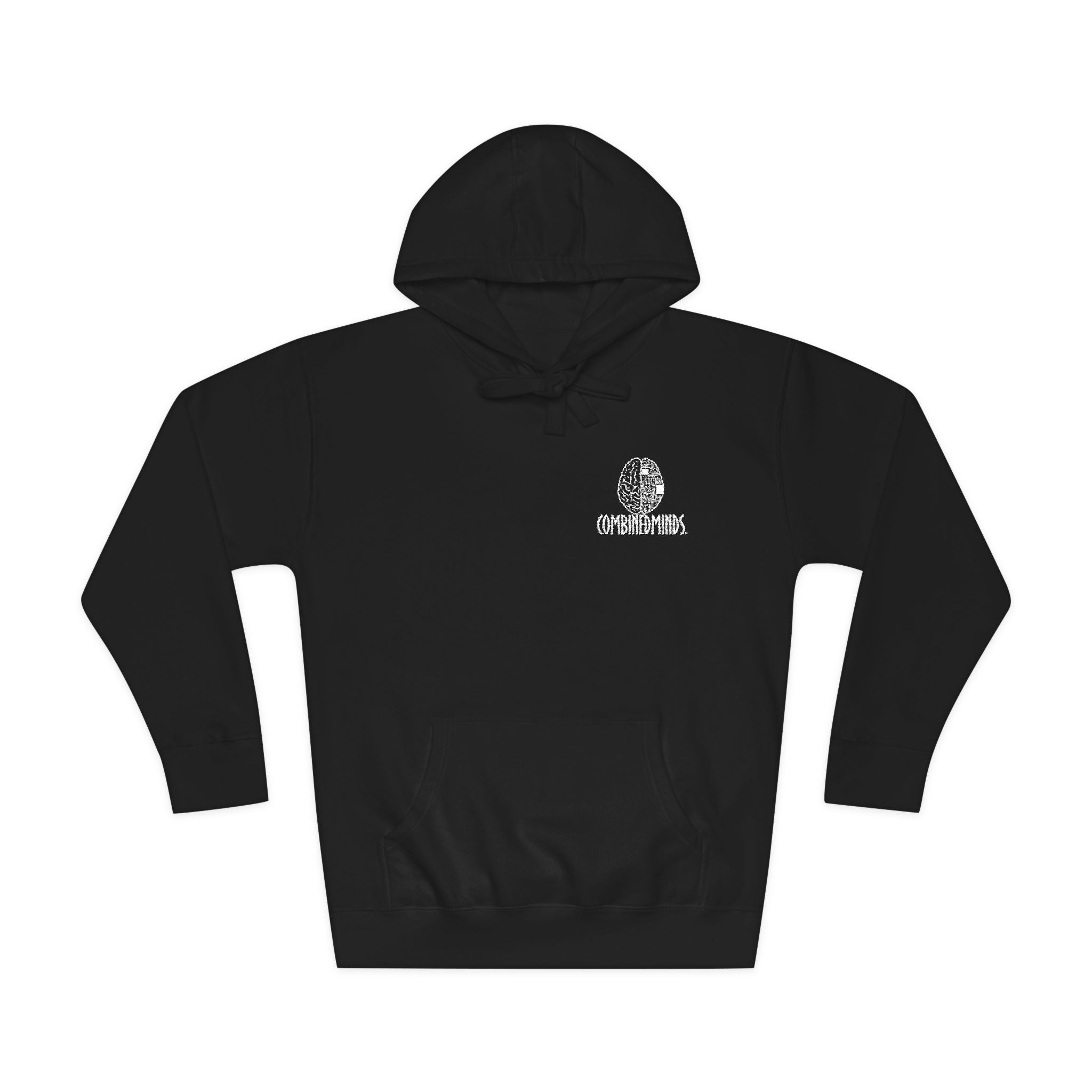 CombinedMinds Unisex Fleece Hoodie - (Embroidery) White Logo