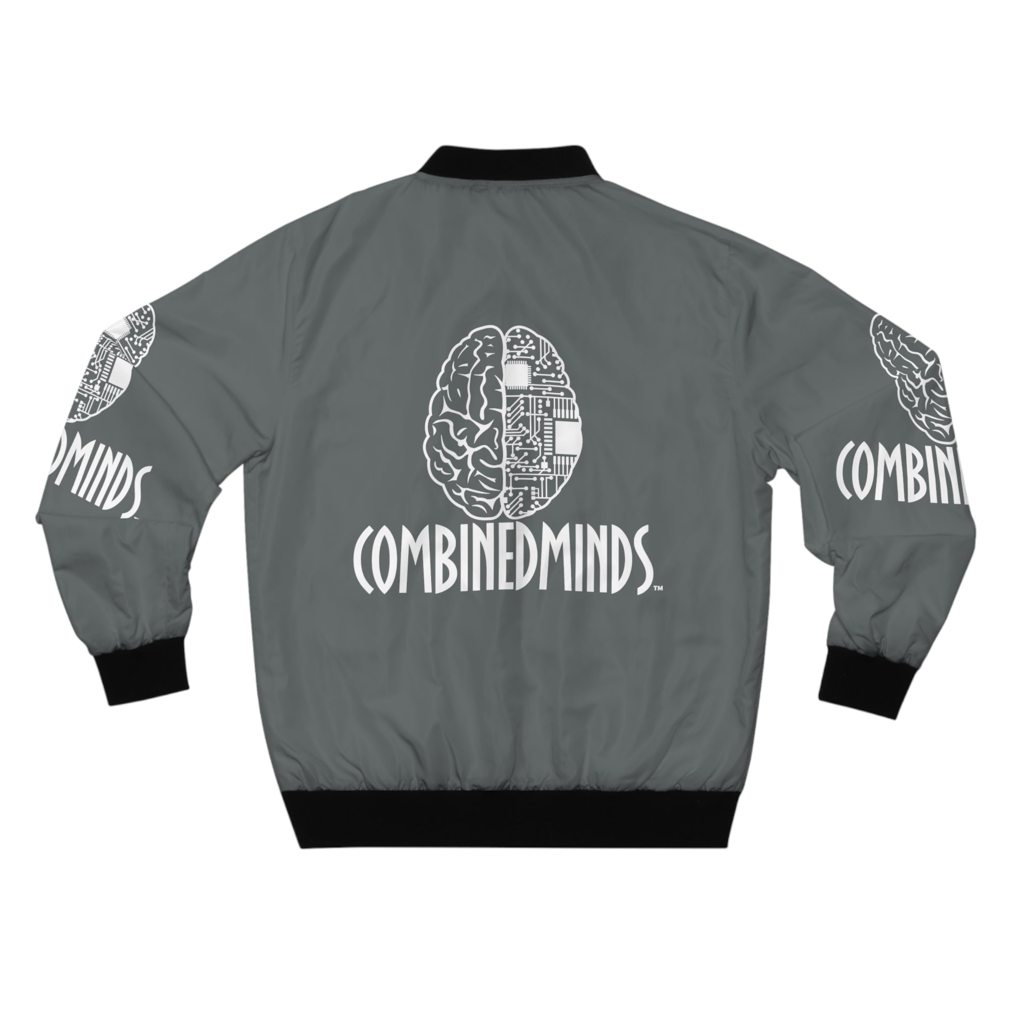 CombinedMinds Bomber Jacket - Dark Grey/White Logo