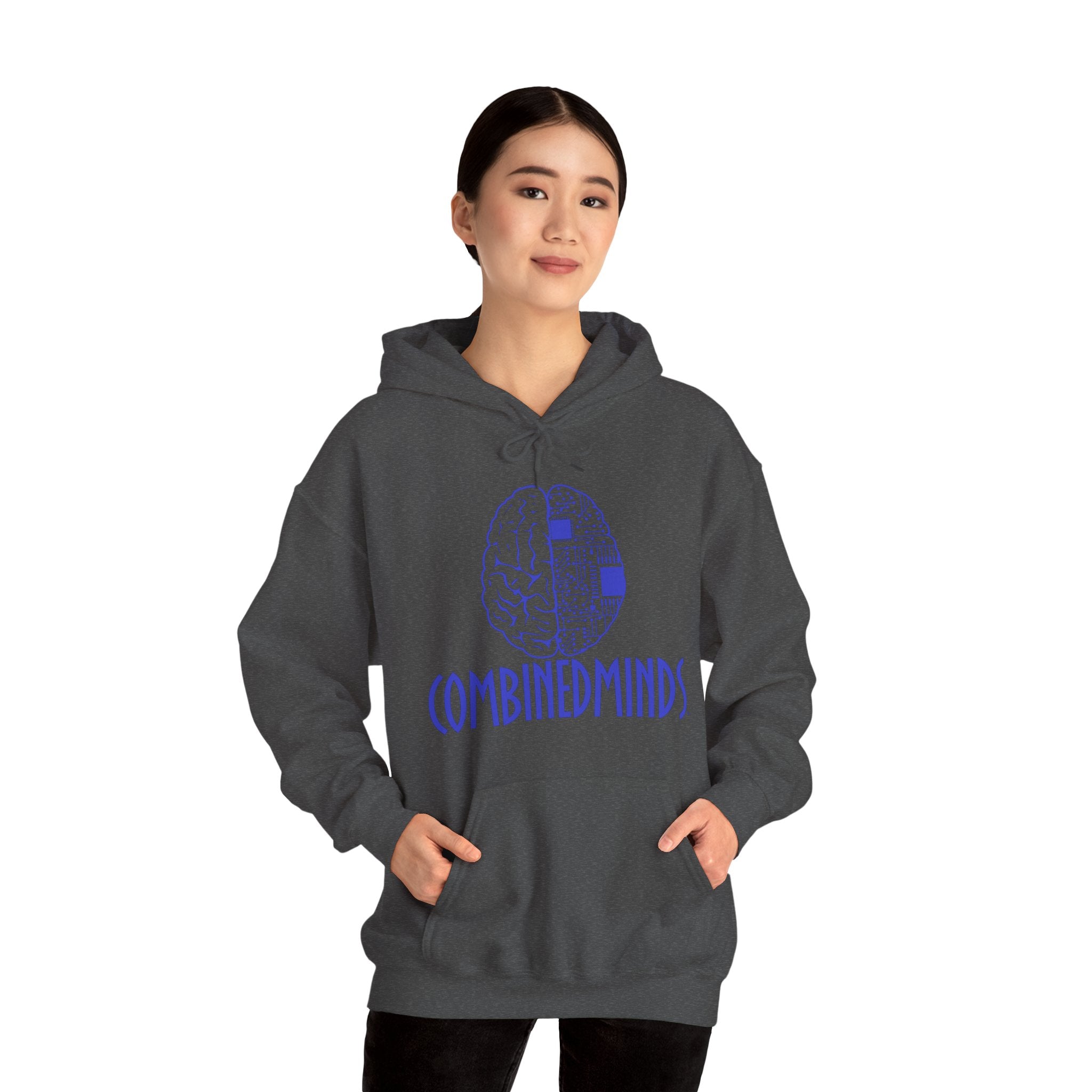 CombinedMinds Unisex Heavy Blend Hooded Sweatshirt-Royal Logo