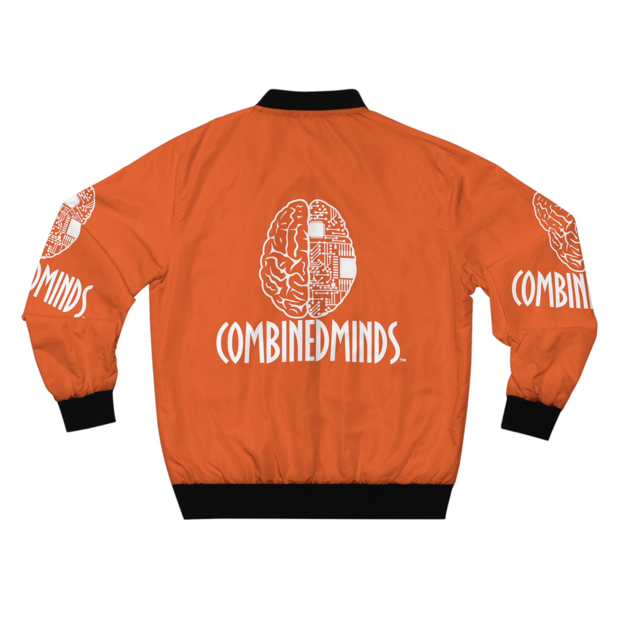 CombinedMinds Bomber Jacket - Orange/White Logo
