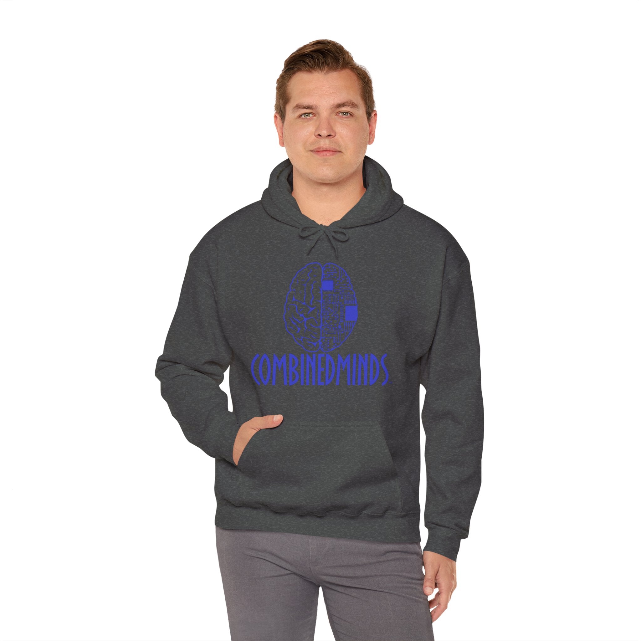CombinedMinds Unisex Heavy Blend Hooded Sweatshirt-Royal Logo