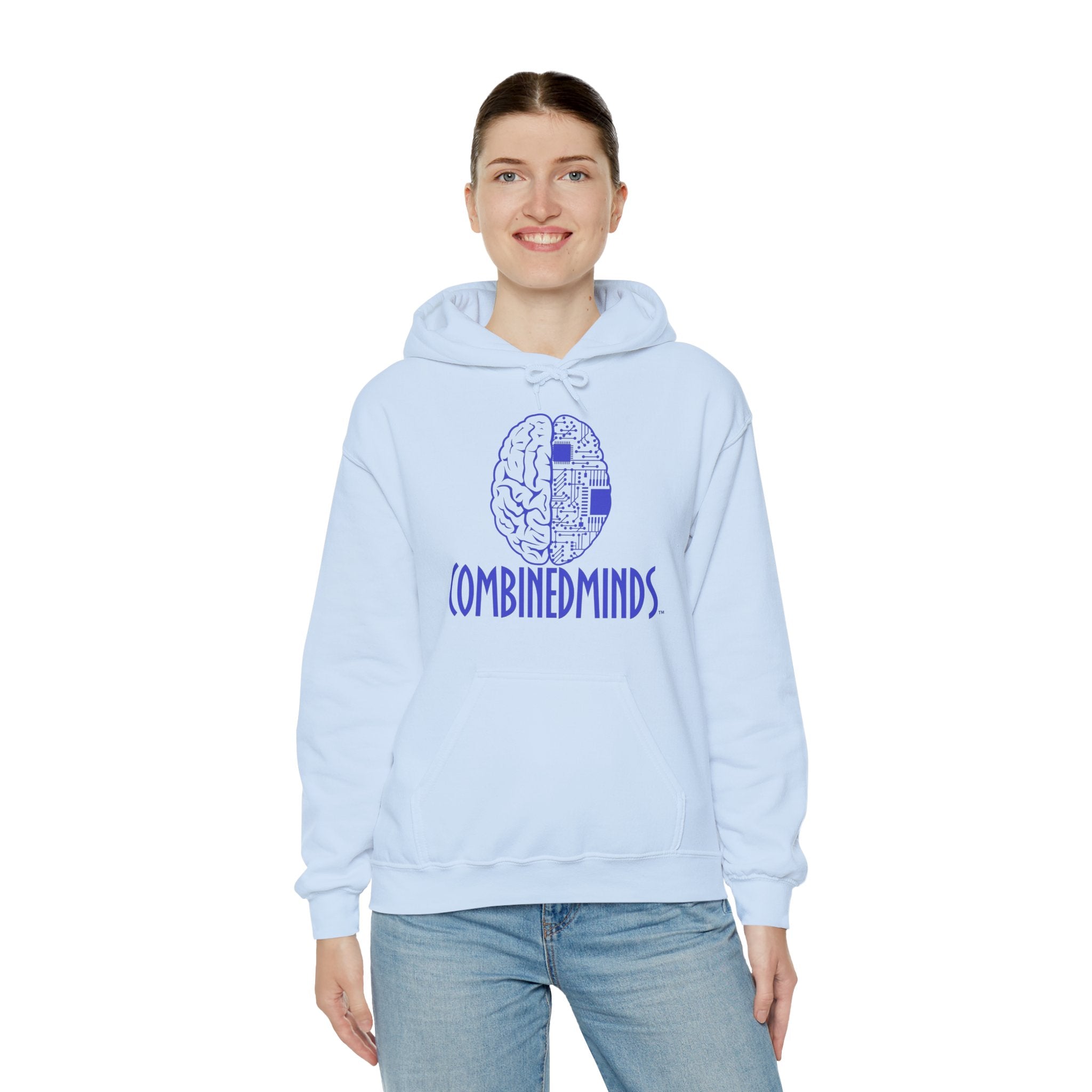 CombinedMinds Unisex Heavy Blend Hooded Sweatshirt-Royal Logo