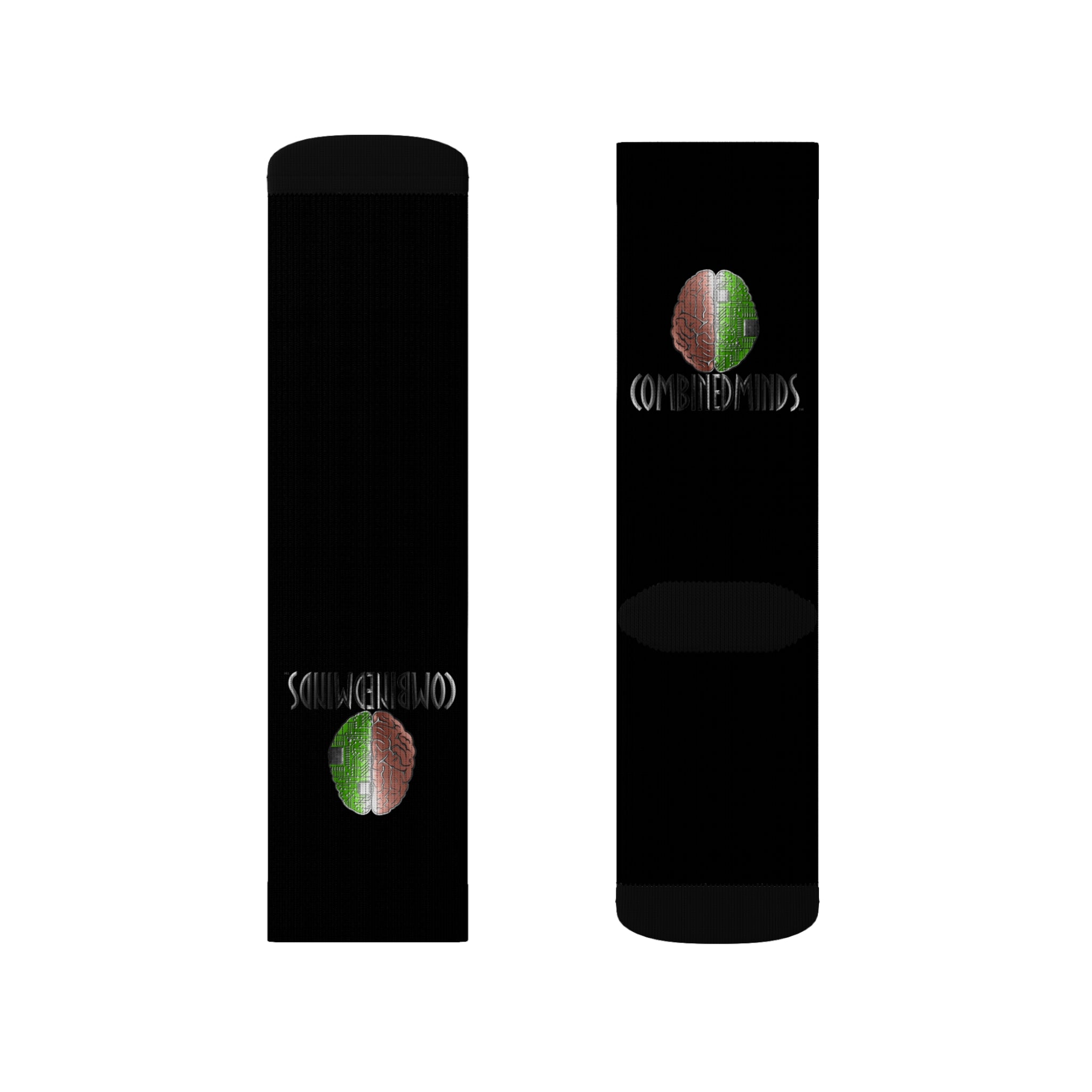 CombinedMinds Sublimation Socks - Black Color Logo