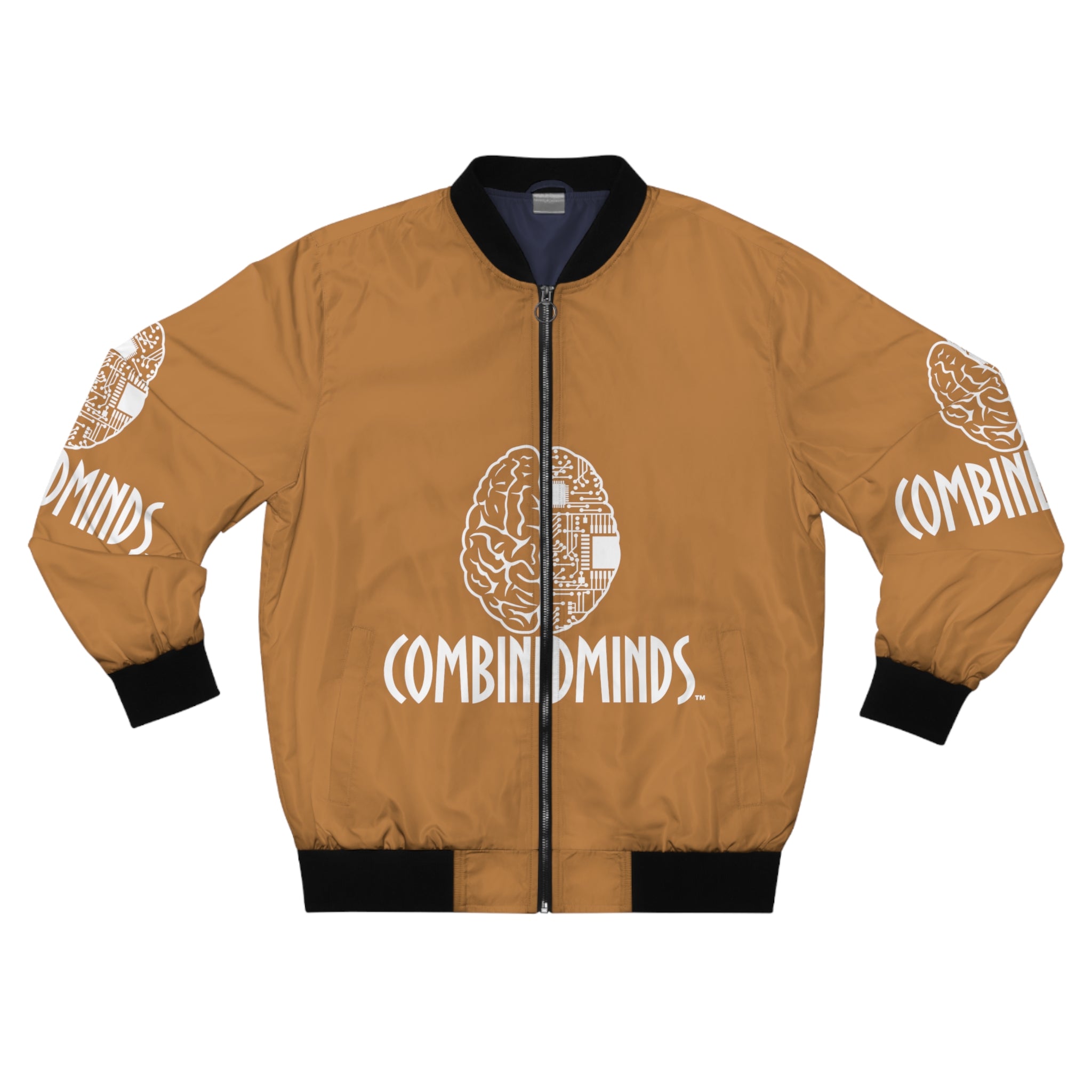 CombinedMinds Bomber Jacket - Cognac/White Logo