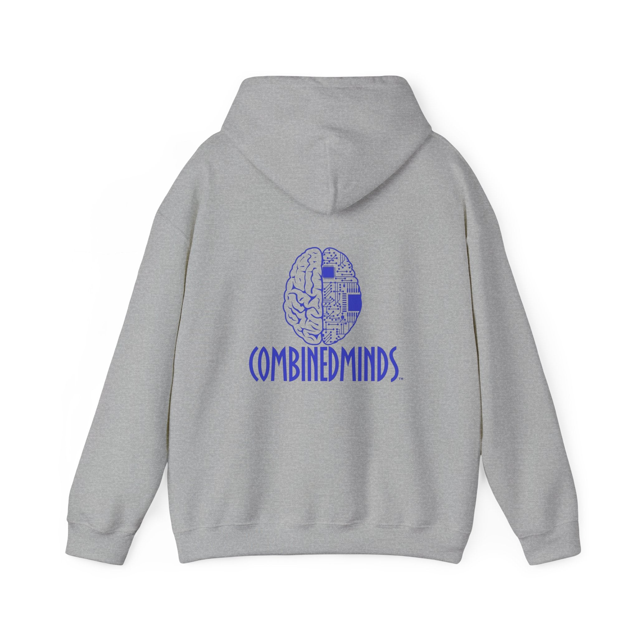 CombinedMinds Unisex Heavy Blend Hooded Sweatshirt-Royal Logo