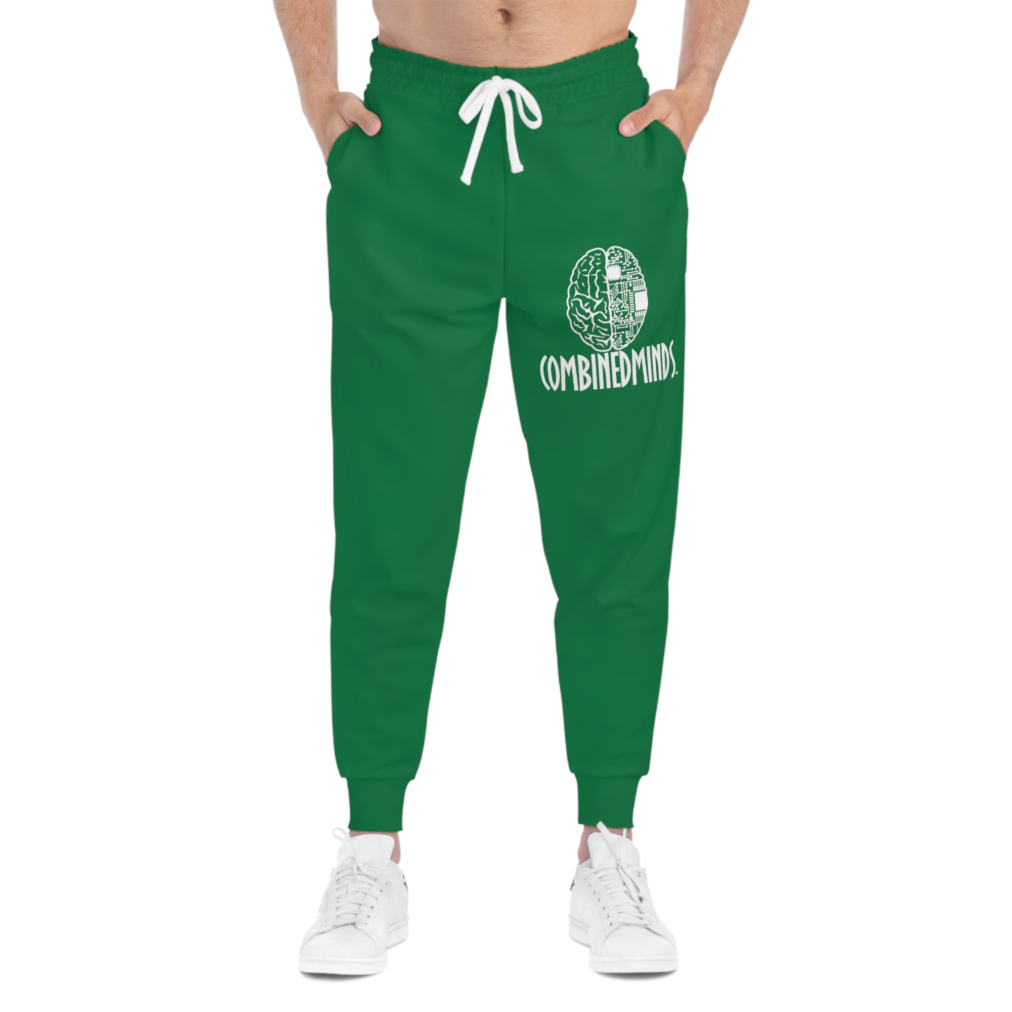 CombinedMinds Athletic Joggers Dark Green/White Logo