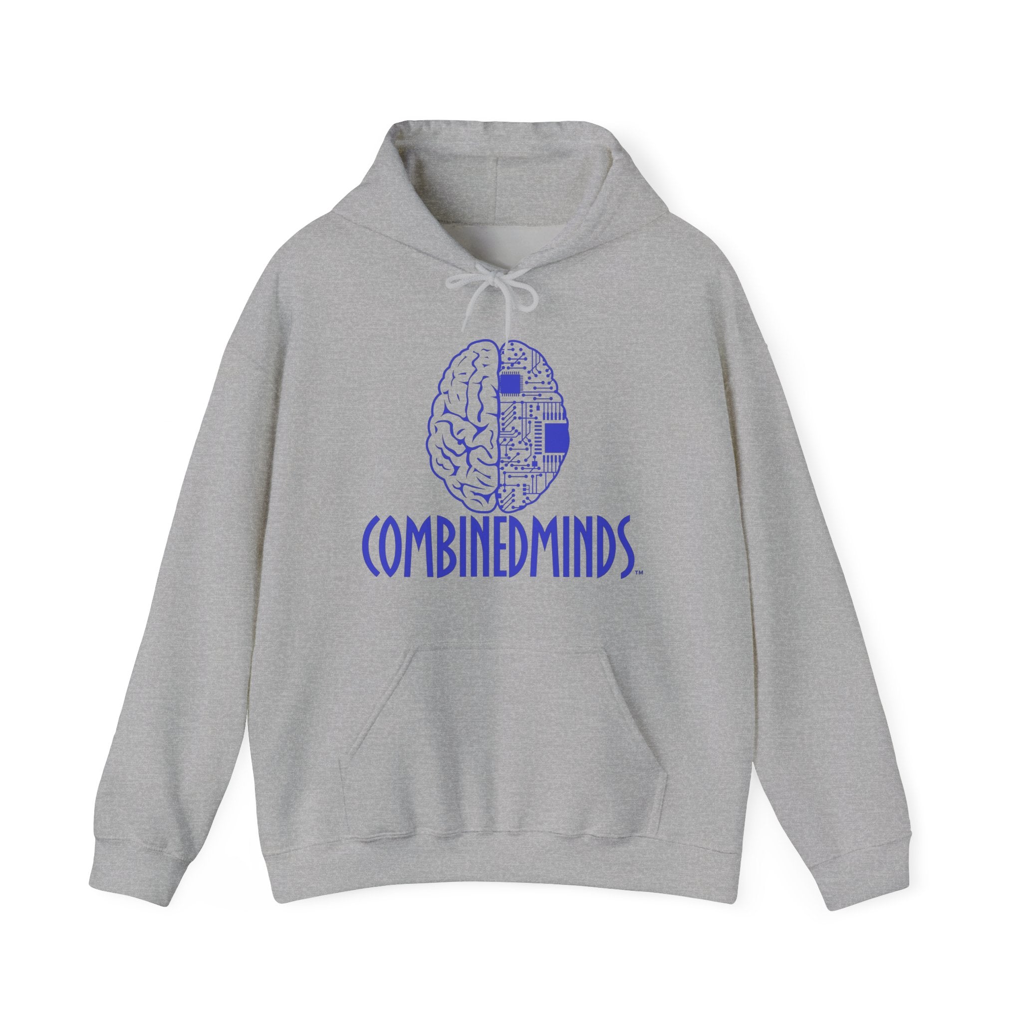 CombinedMinds Unisex Heavy Blend Hooded Sweatshirt-Royal Logo