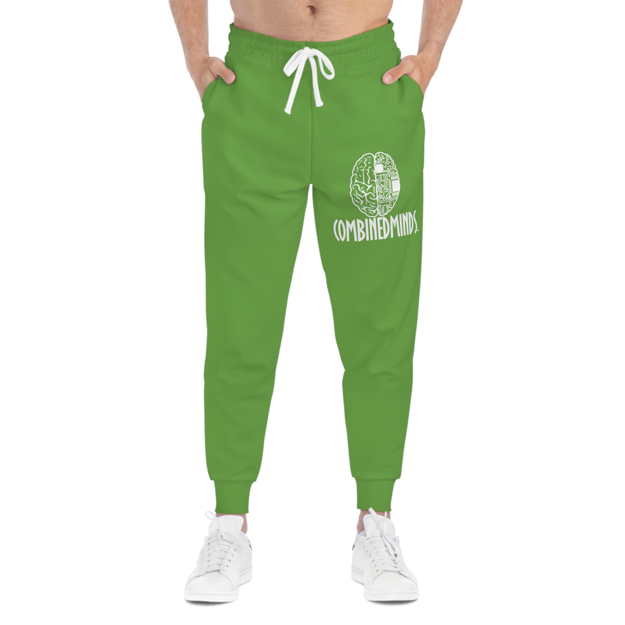 CombinedMinds Athletic Joggers Green/White Logo