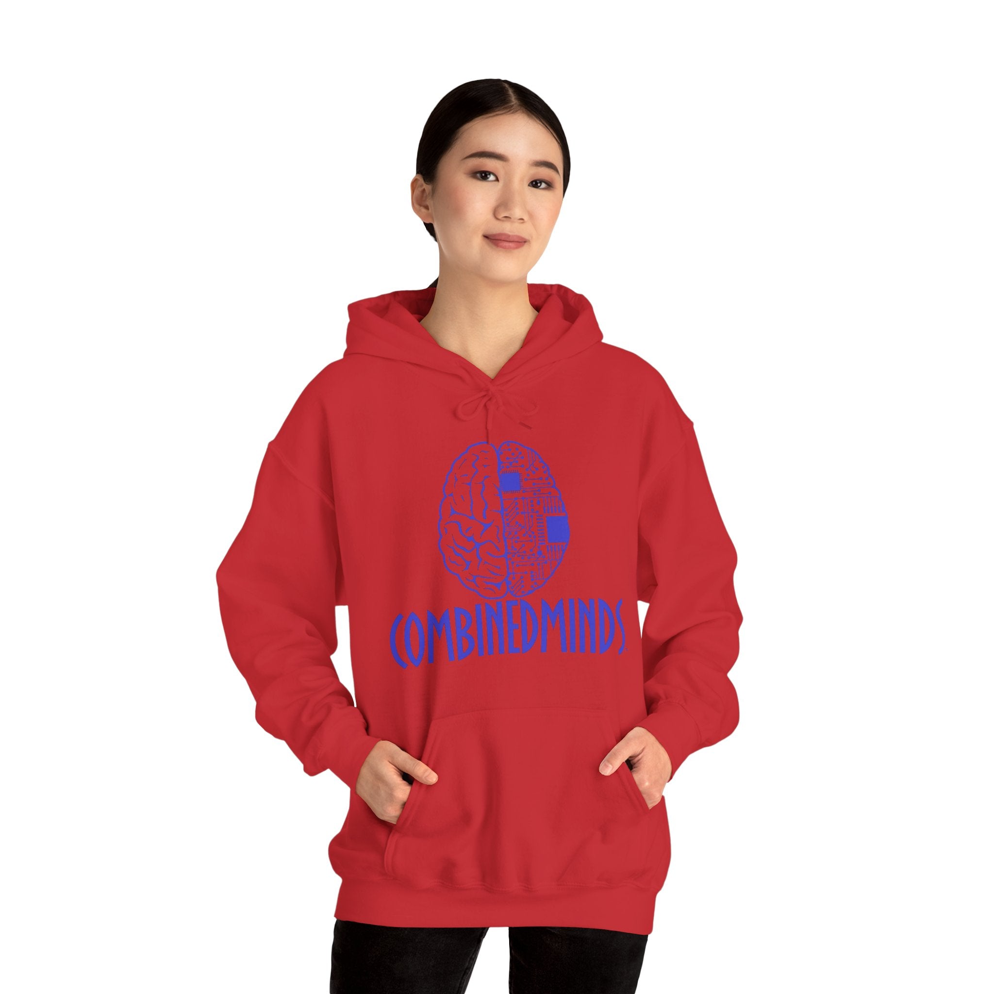 CombinedMinds Unisex Heavy Blend Hooded Sweatshirt-Royal Logo