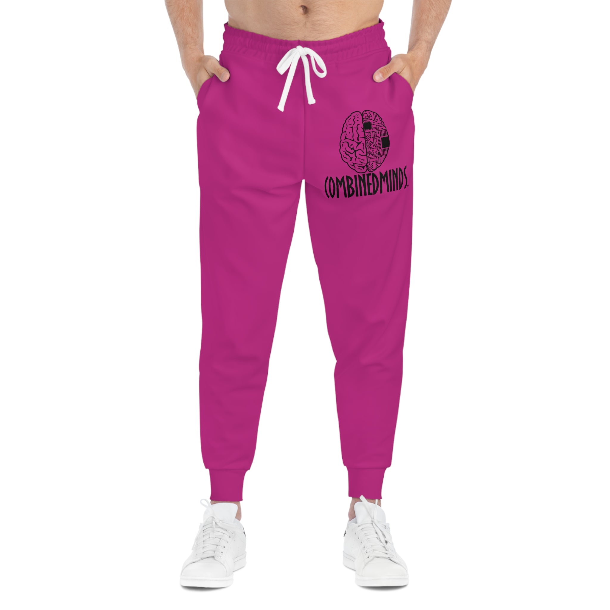 CombinedMinds Athletic Joggers Pink/Black Logo