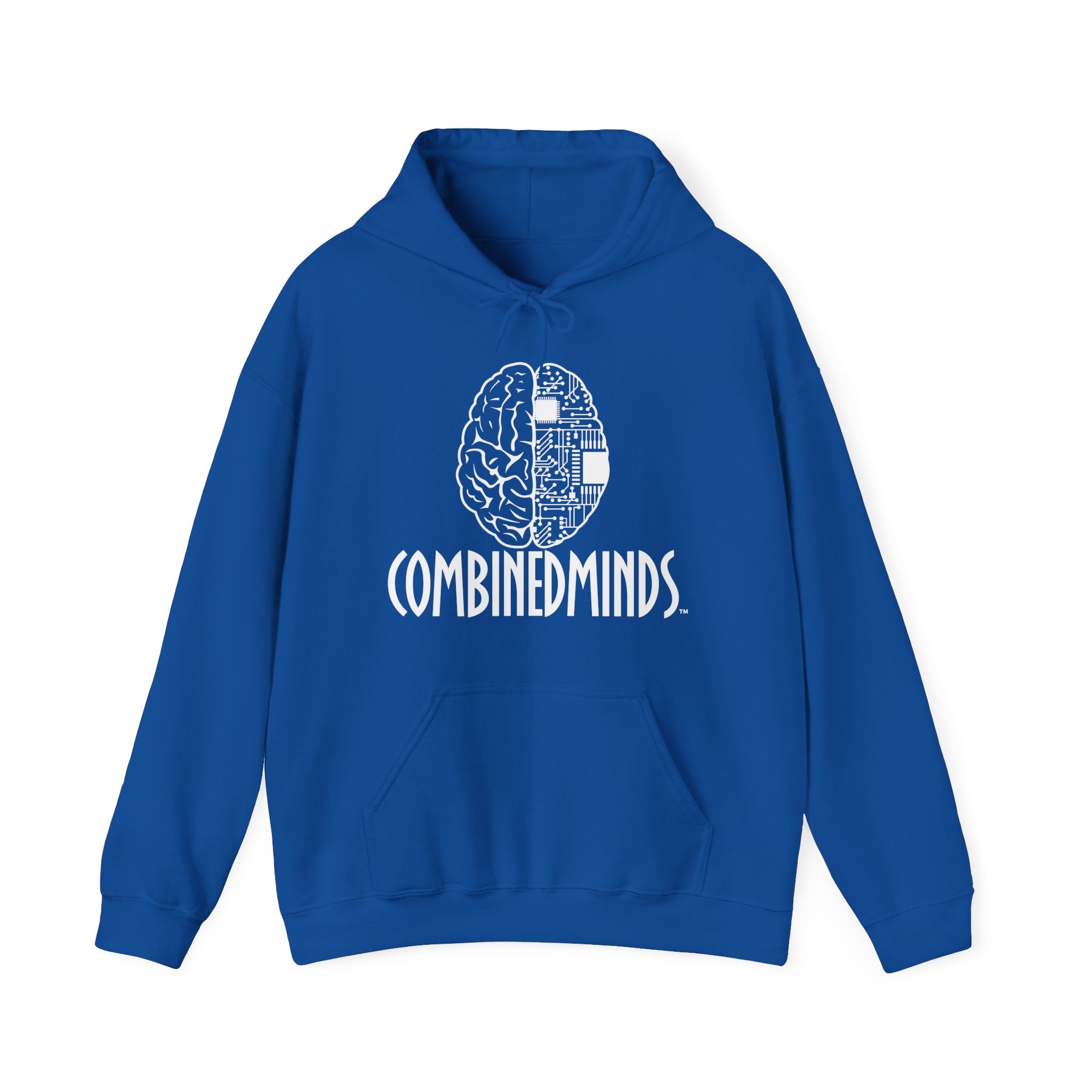 CombinedMinds Unisex Heavy Blend Hooded Sweatshirt - White Logo