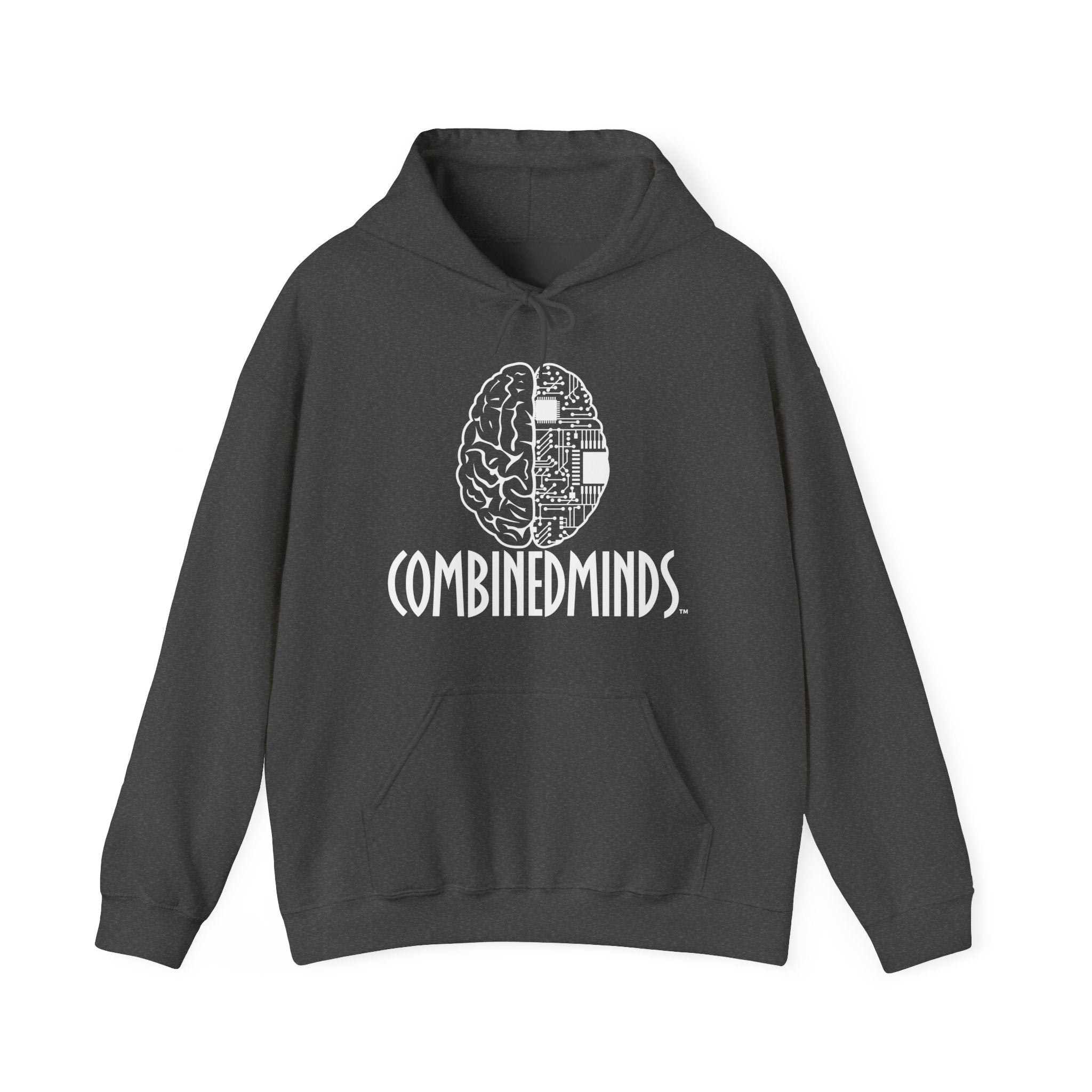 CombinedMinds Unisex Heavy Blend Hooded Sweatshirt - White Logo