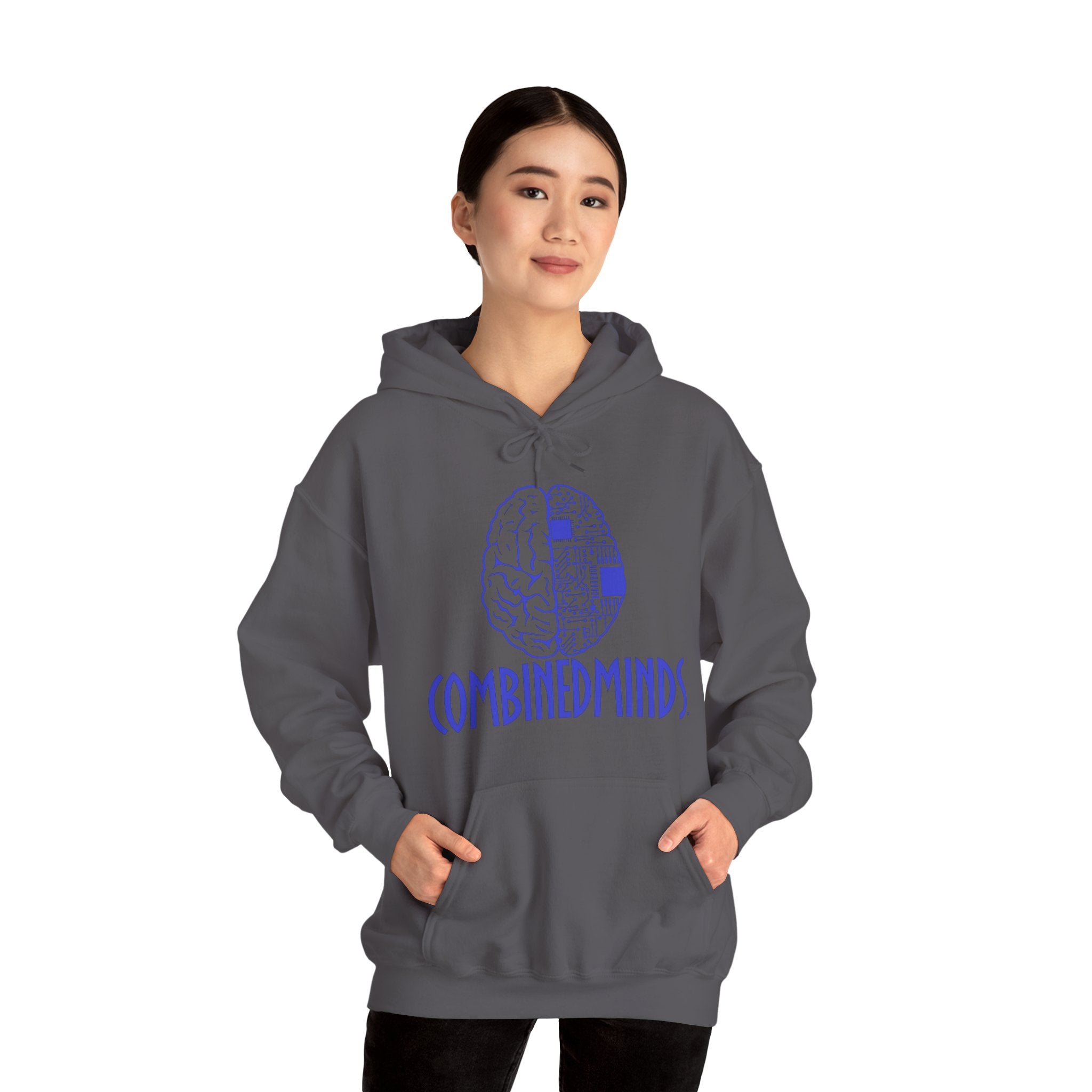 CombinedMinds Unisex Heavy Blend Hooded Sweatshirt-Royal Logo