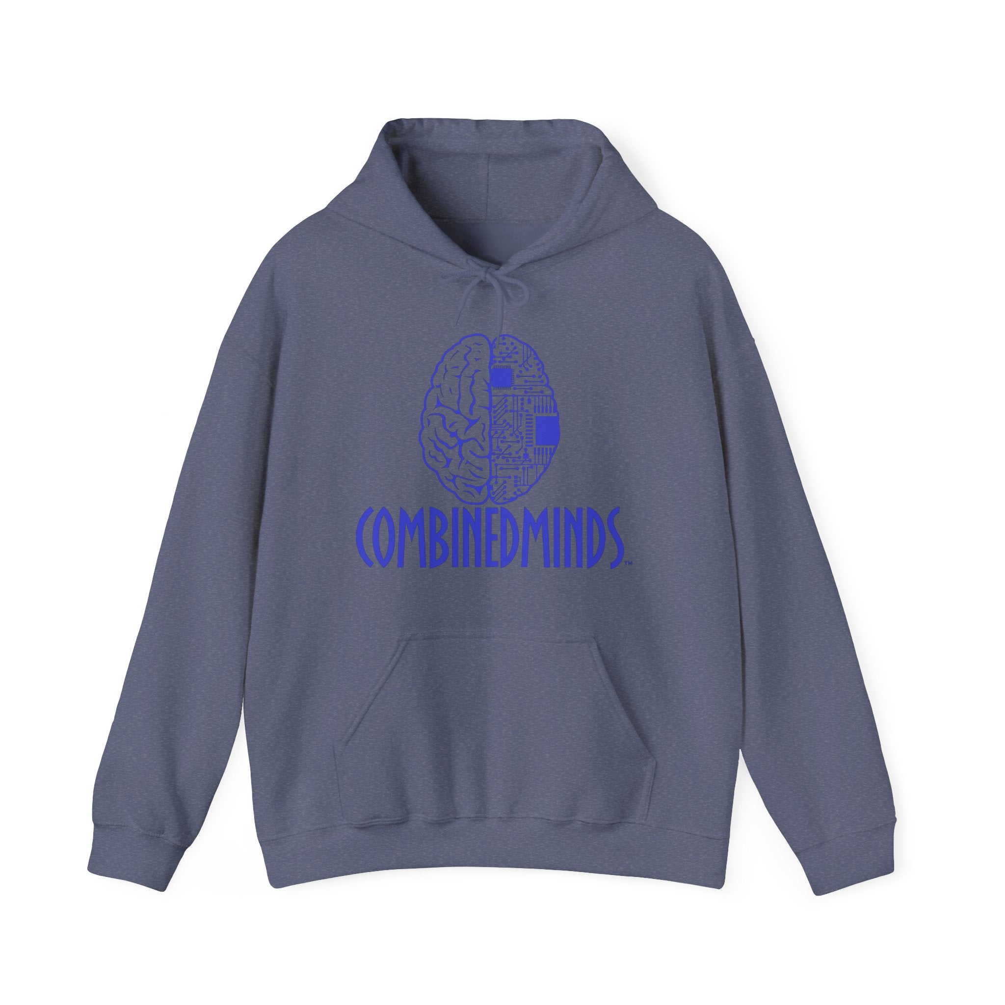 CombinedMinds Unisex Heavy Blend Hooded Sweatshirt-Royal Logo