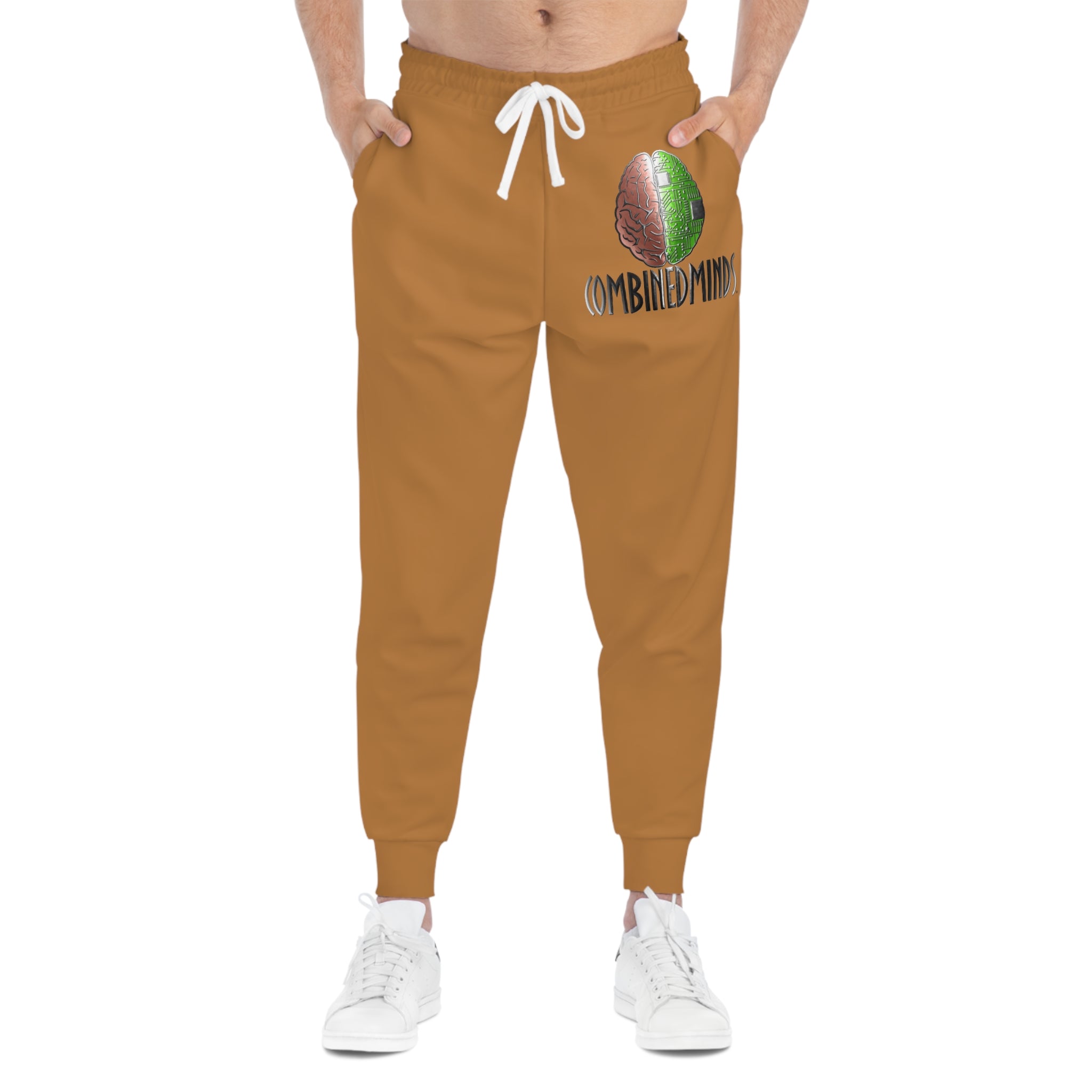 CombinedMinds Athletic Joggers Light Brown/Color Logo