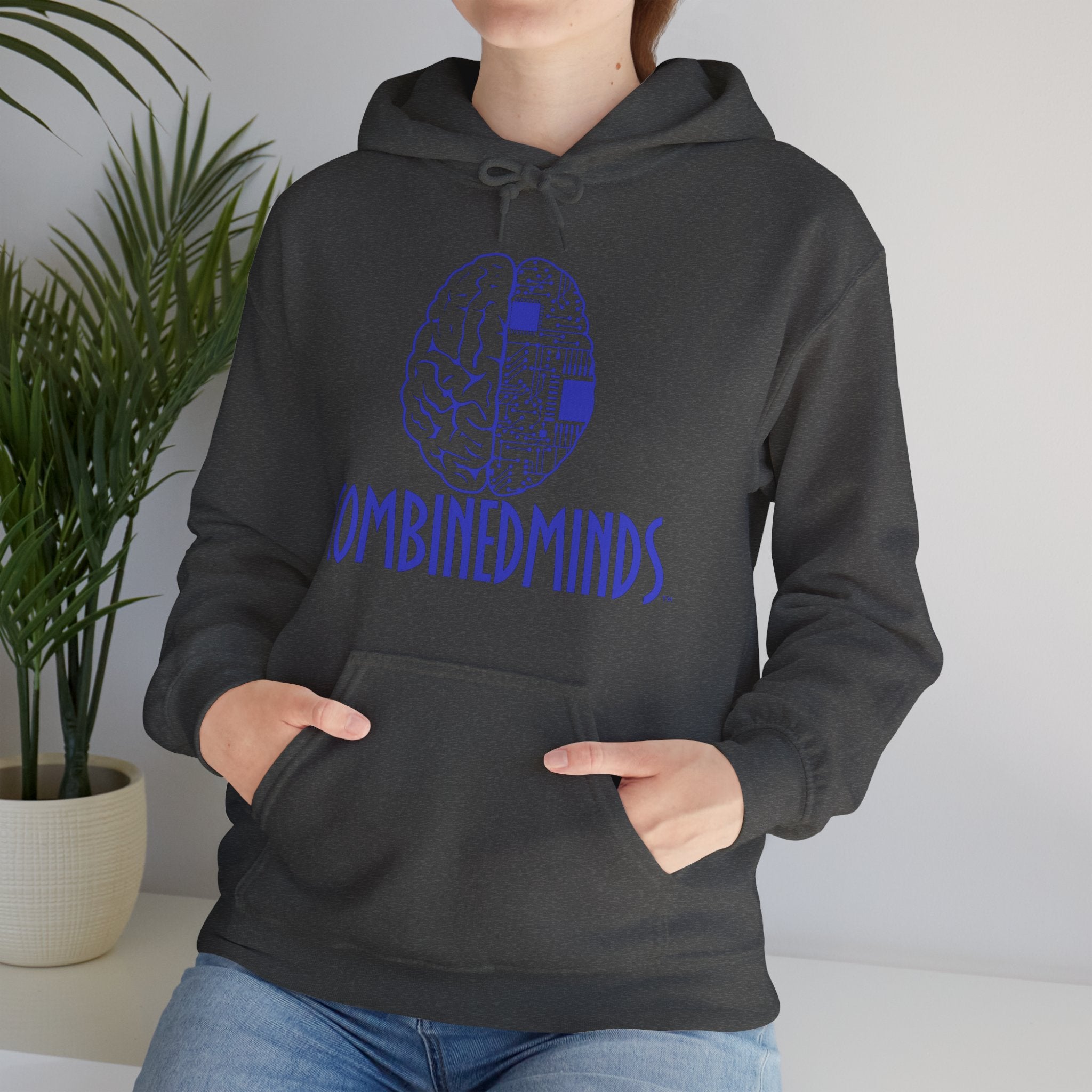 CombinedMinds Unisex Heavy Blend Hooded Sweatshirt-Royal Logo