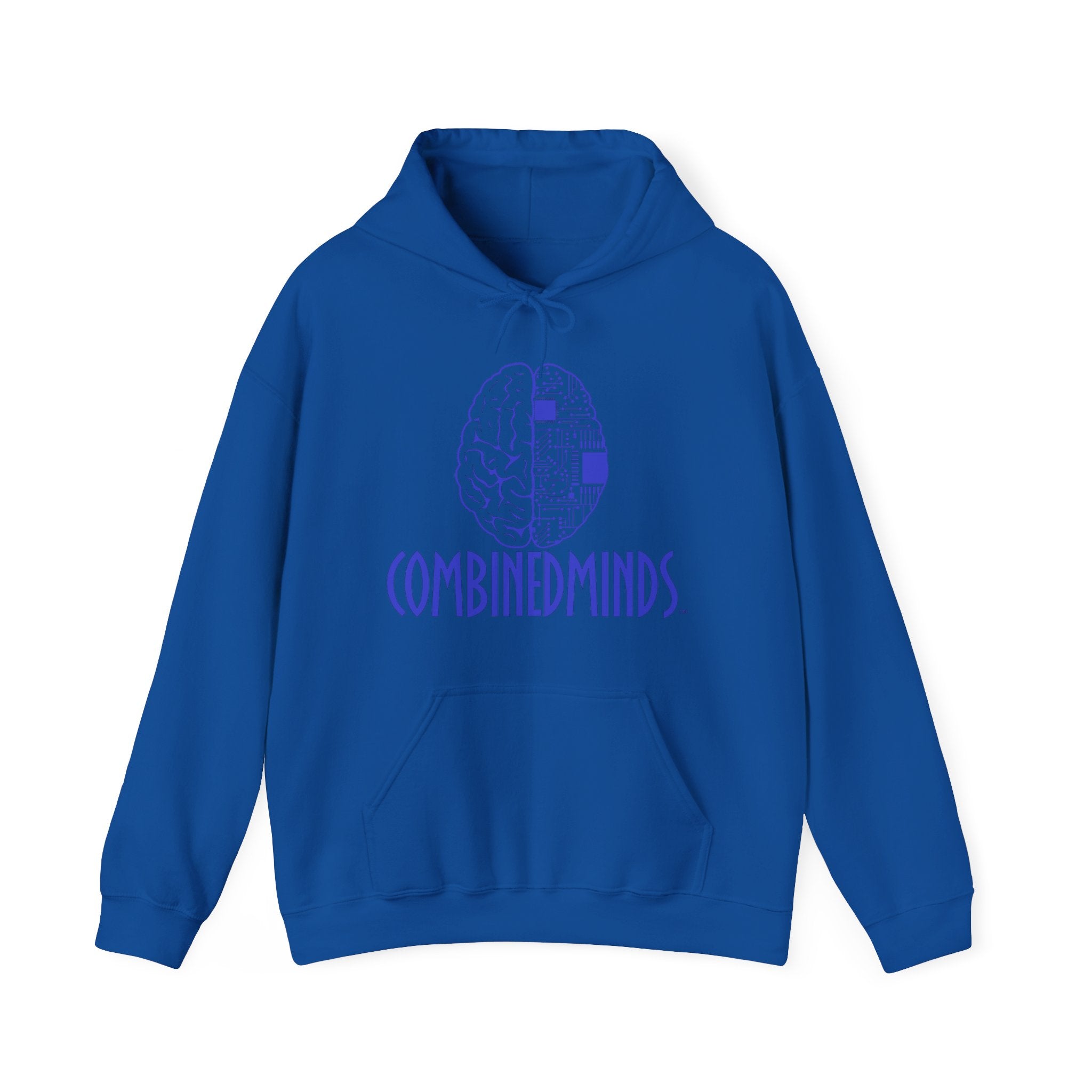 CombinedMinds Unisex Heavy Blend Hooded Sweatshirt-Royal Logo