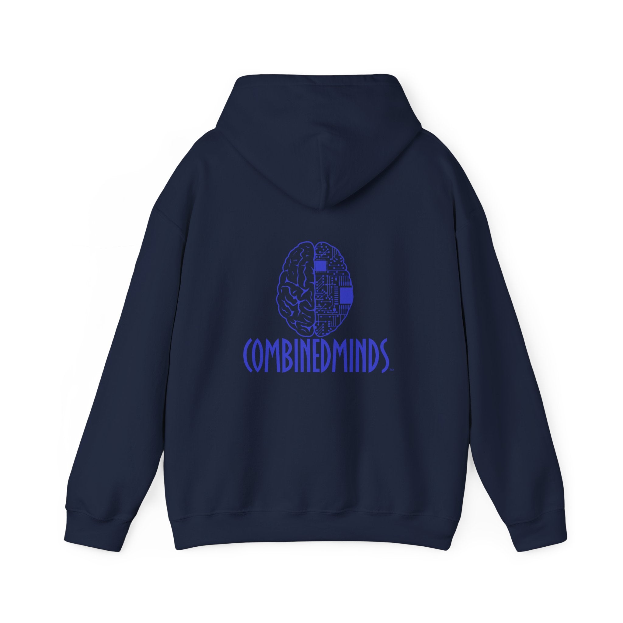 CombinedMinds Unisex Heavy Blend Hooded Sweatshirt-Royal Logo