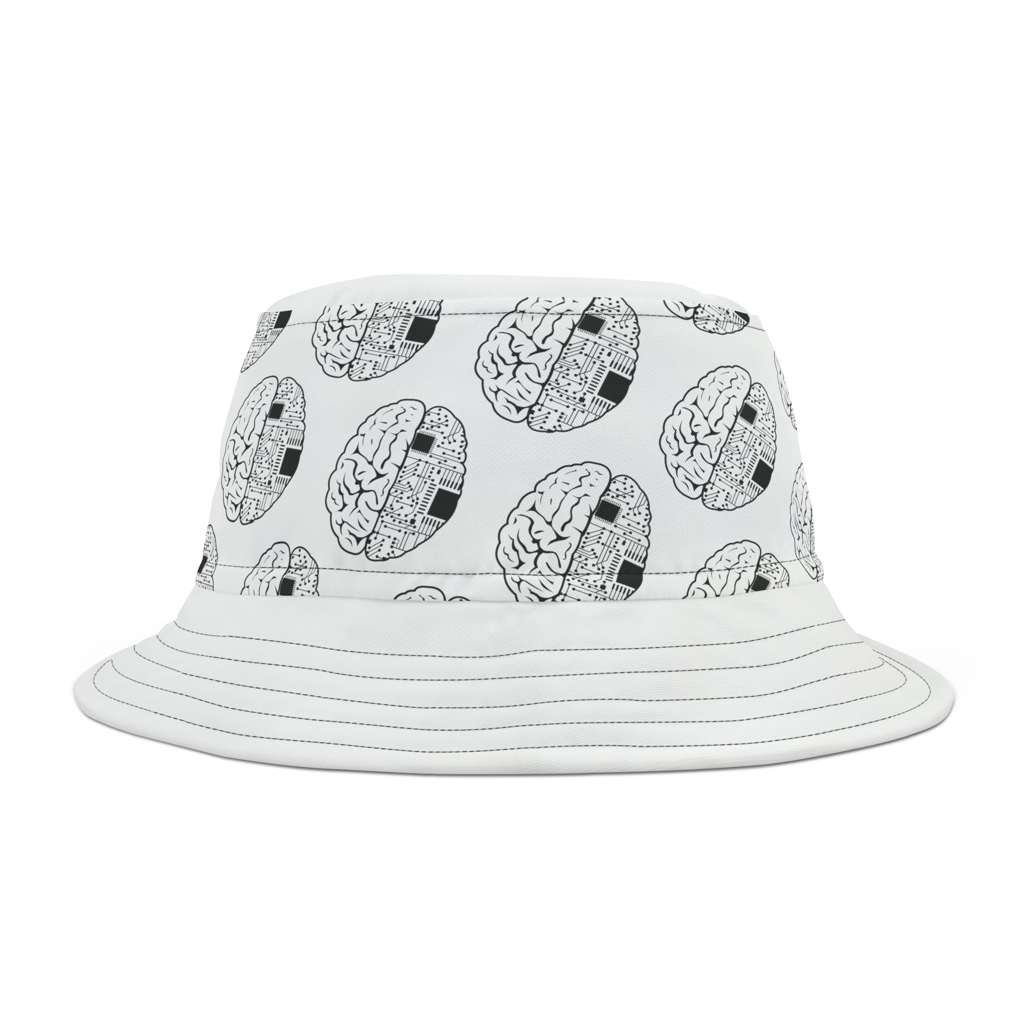 CombinedMinds Bucket Hat - White/Black Logo
