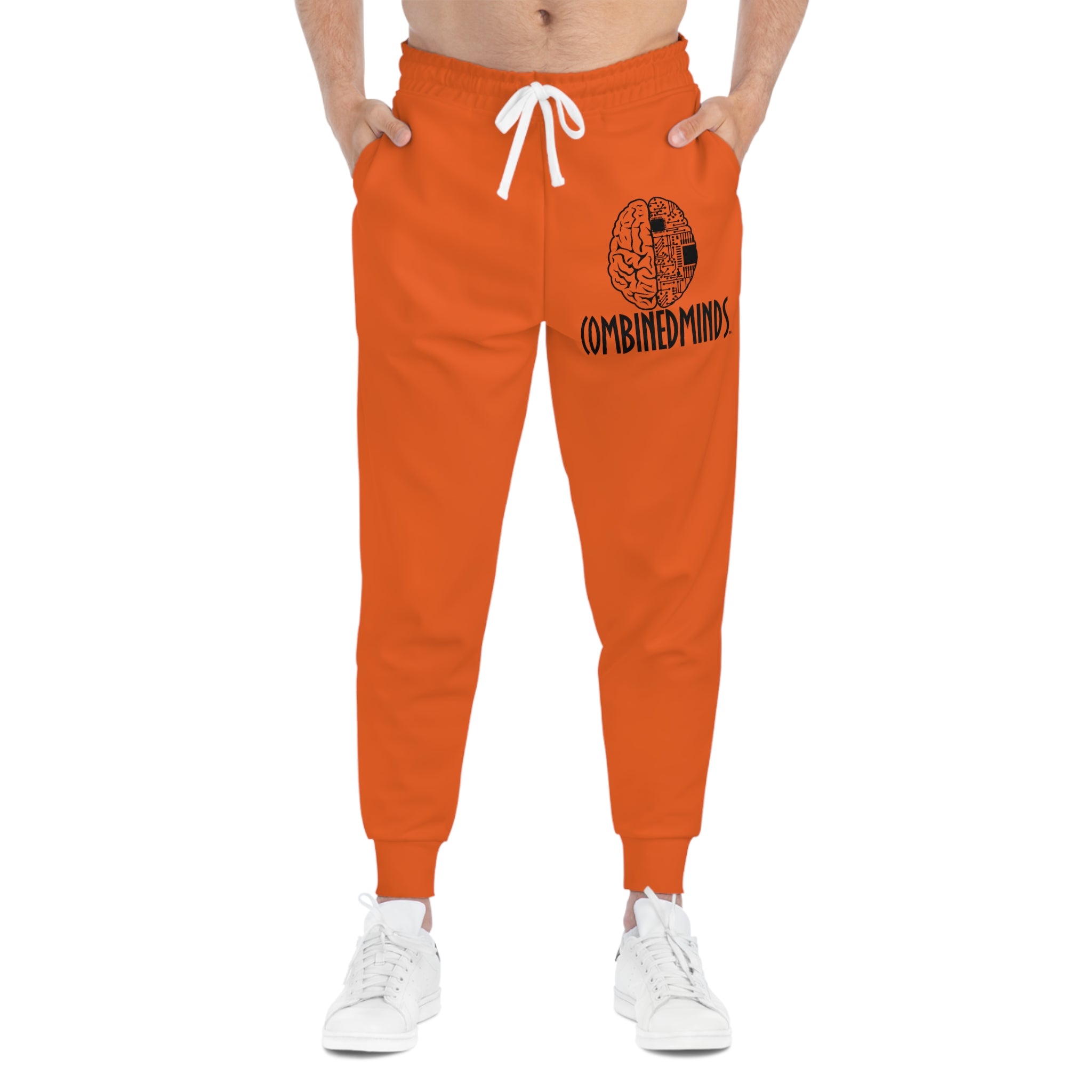 CombinedMinds Athletic Joggers Orange/Black Logo