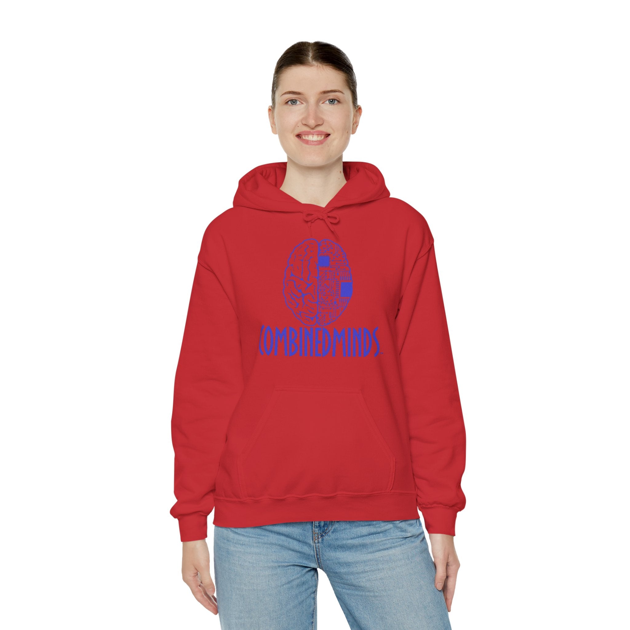 CombinedMinds Unisex Heavy Blend Hooded Sweatshirt-Royal Logo