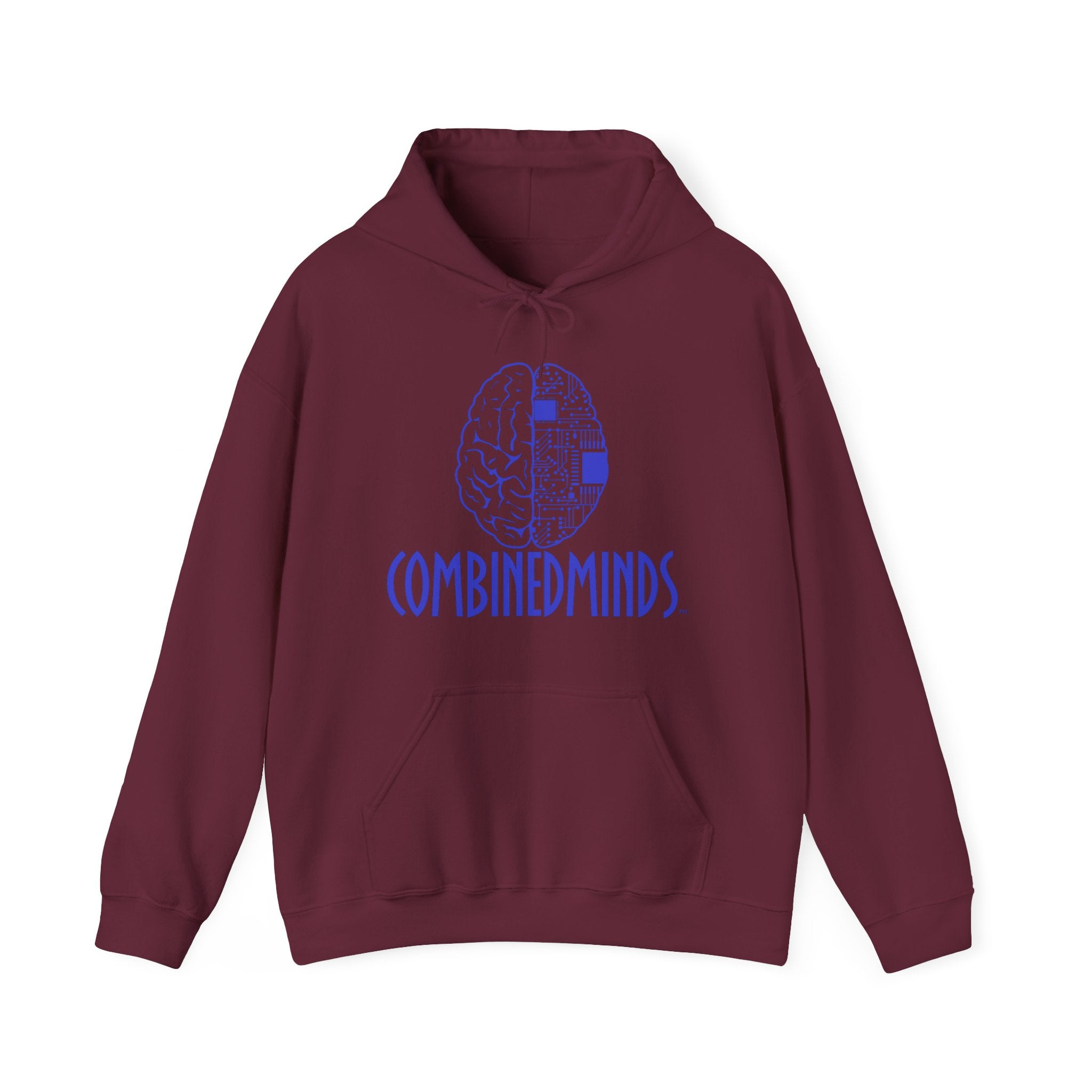 CombinedMinds Unisex Heavy Blend Hooded Sweatshirt-Royal Logo