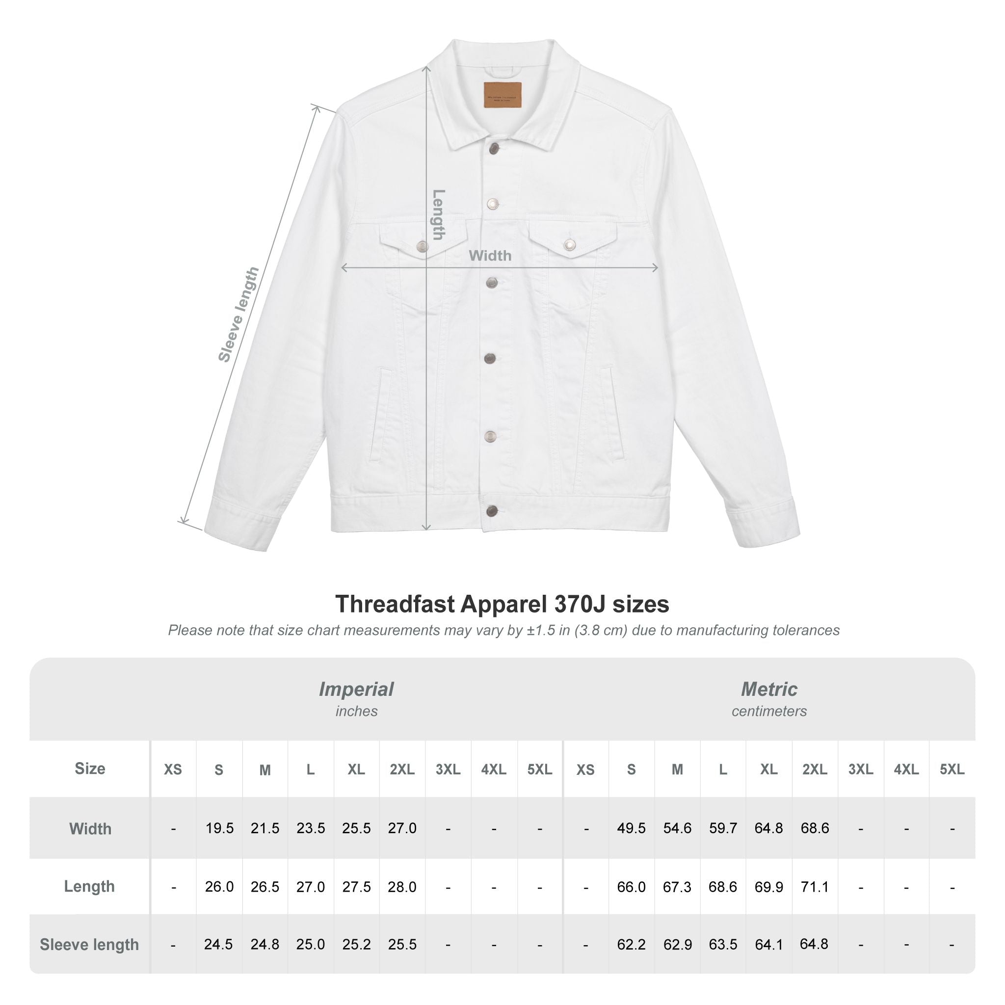 Embroidery CombinedMinds Unisex Denim Jacket with White Logo, Casual Style, Streetwear