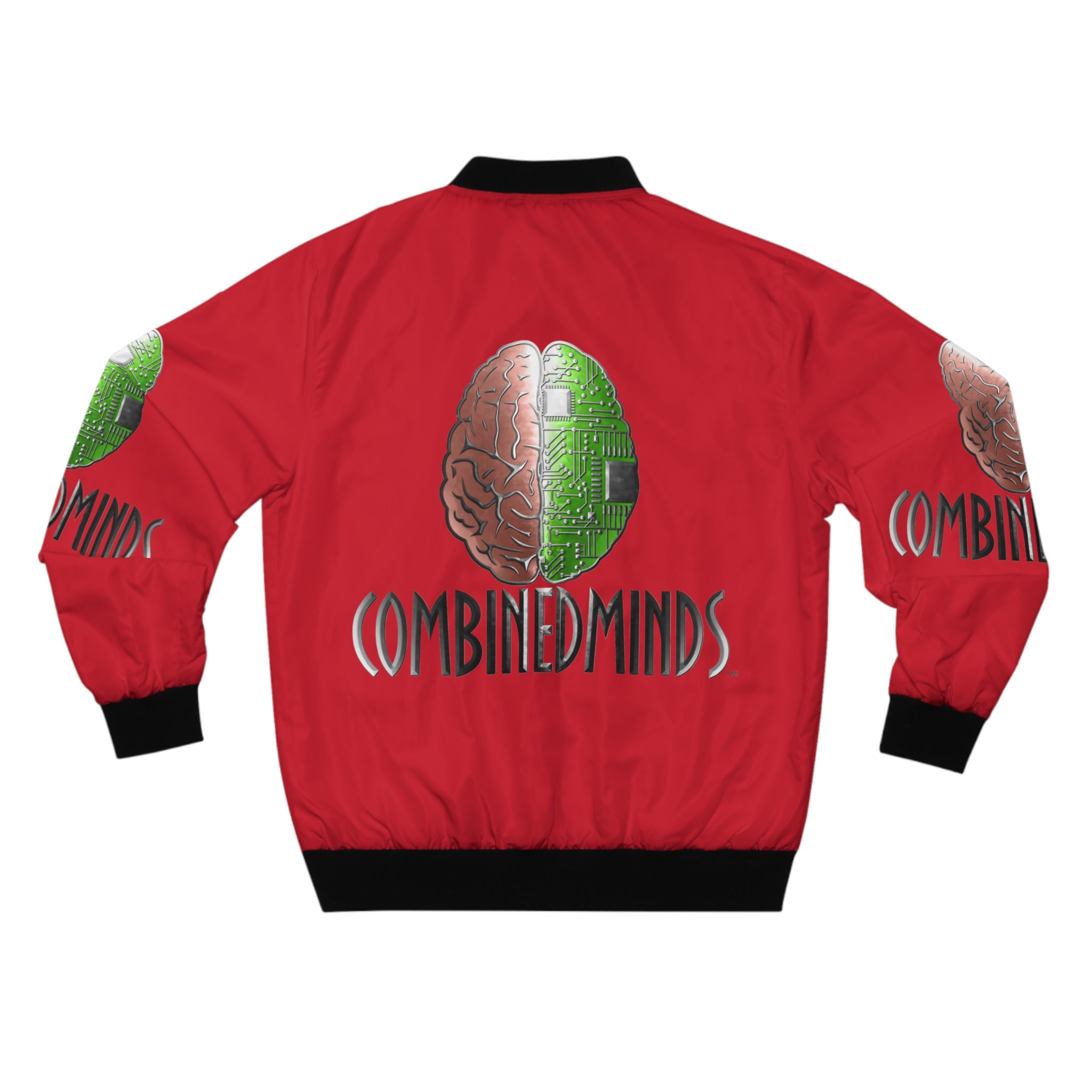 CombinedMinds Bomber Jacket - Red/Color Logo