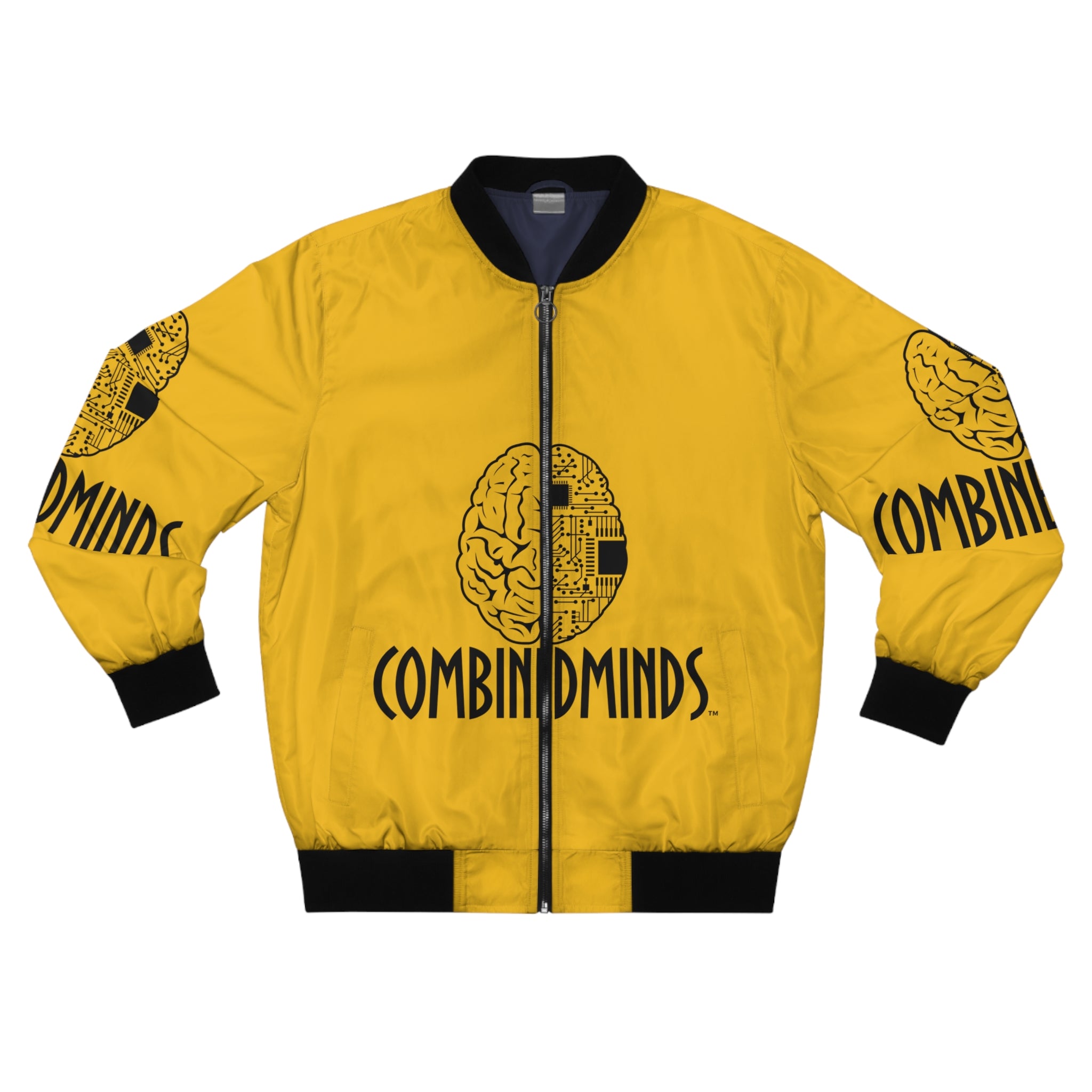 CombinedMinds Bomber Jacket - Yellow/Black Logo